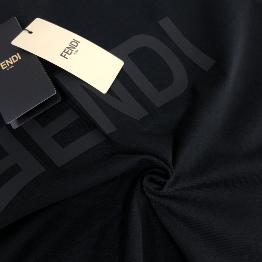 Replica Fendi - Logo-embroidered Cotton-jersey T-shirt