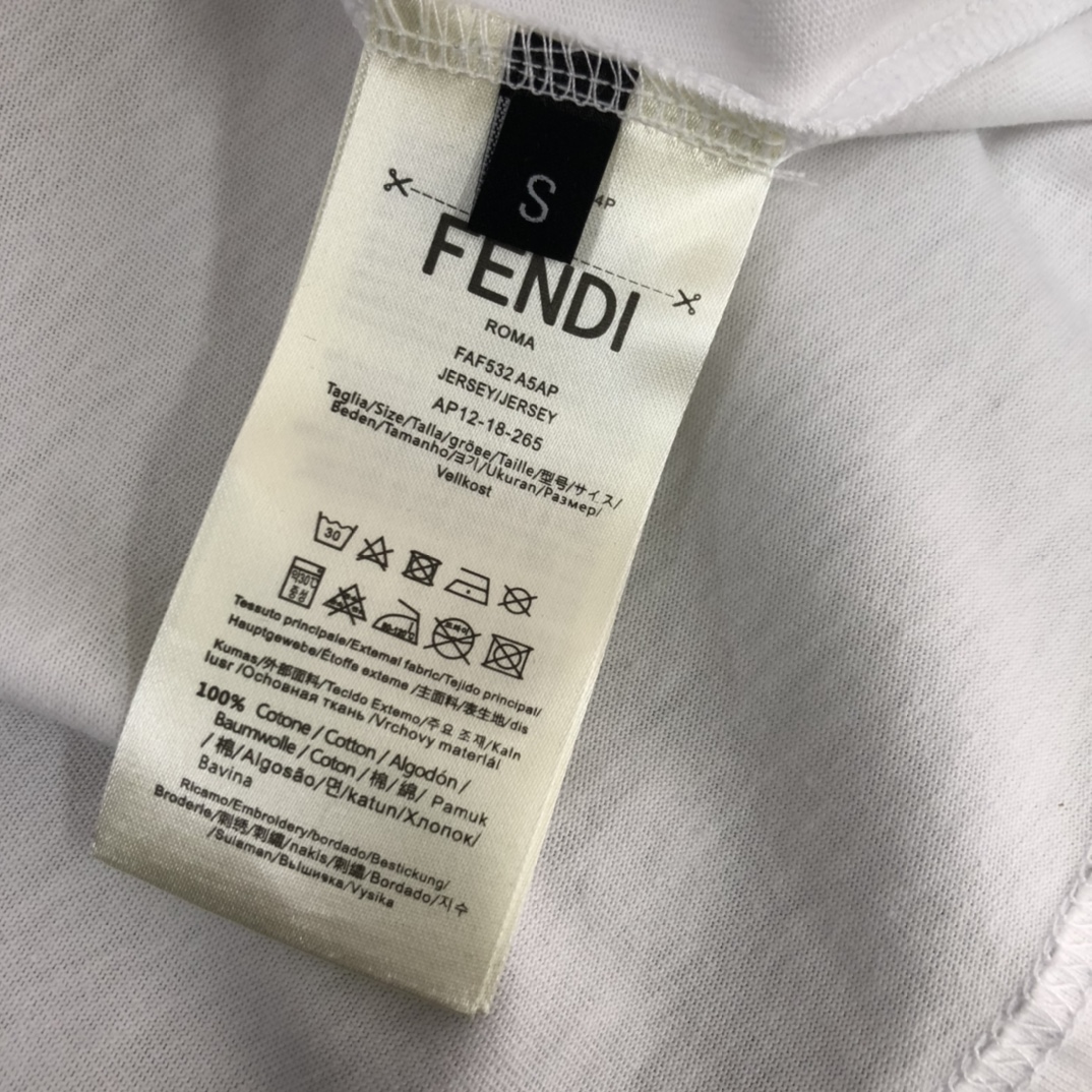 Replica Fendi Bag Bugs Eye Motif T-Shirt