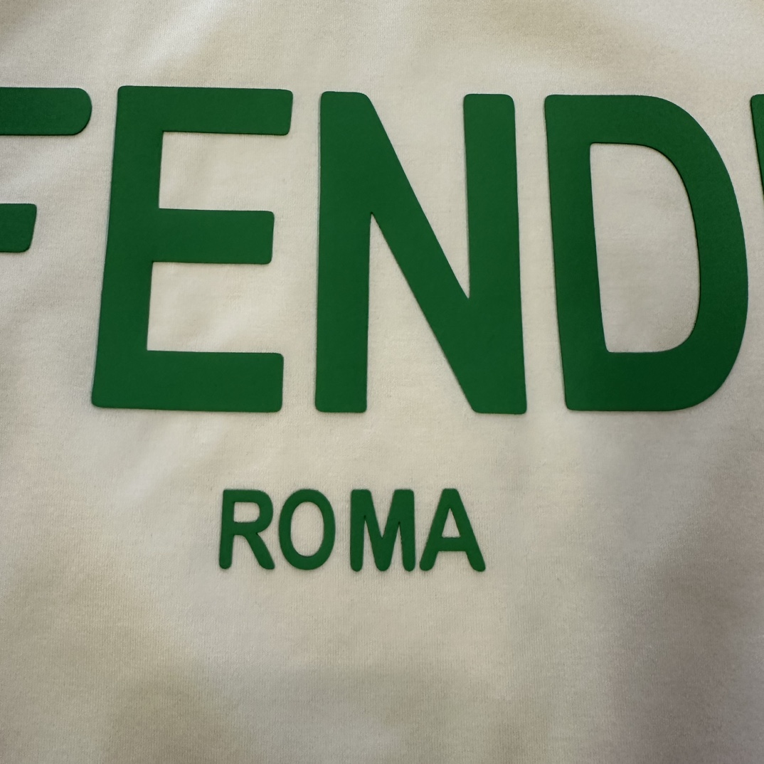 Replica Fendi Logo-Printed Crewneck T-Shirt