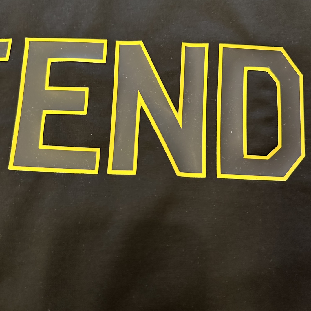 Replica FENDI Crew Neck Plain Cotton Short Sleeves Logo T-Shirts