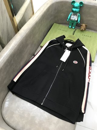 Replica Gucci Jacket GG jacquard jersey zip