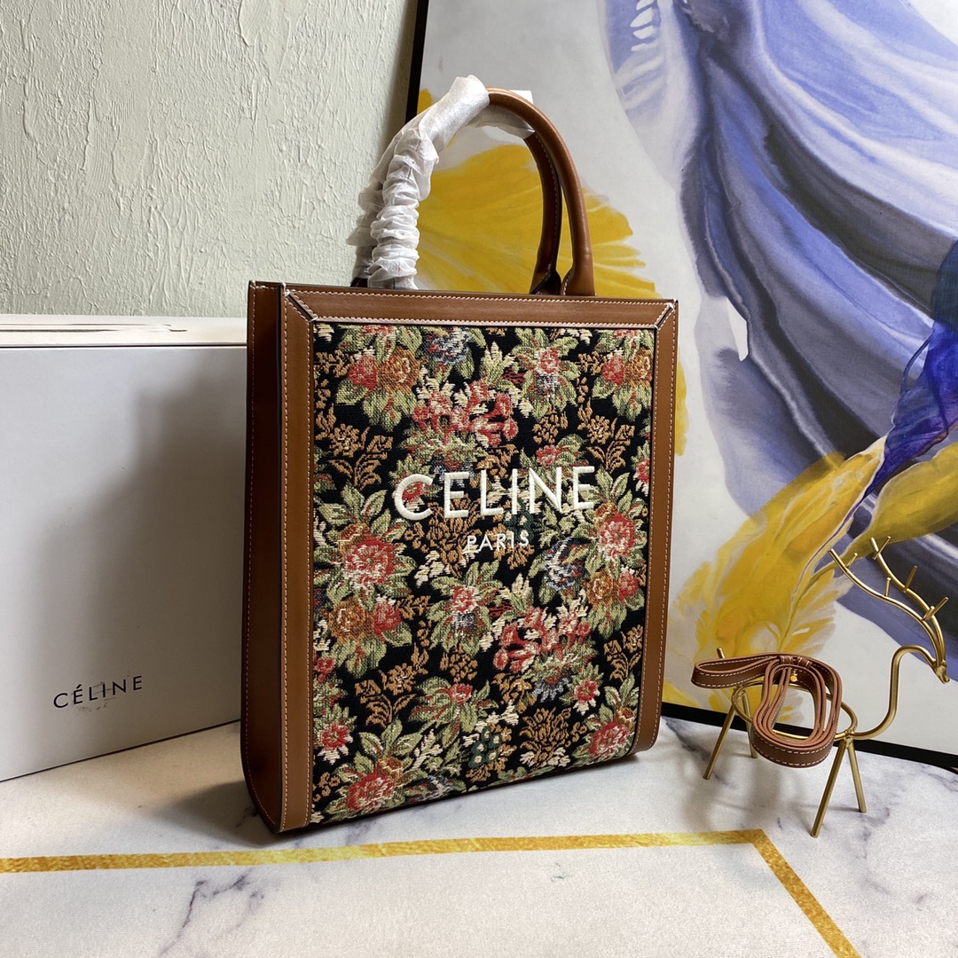 Replica Celine Vertical printed canvas Handbags