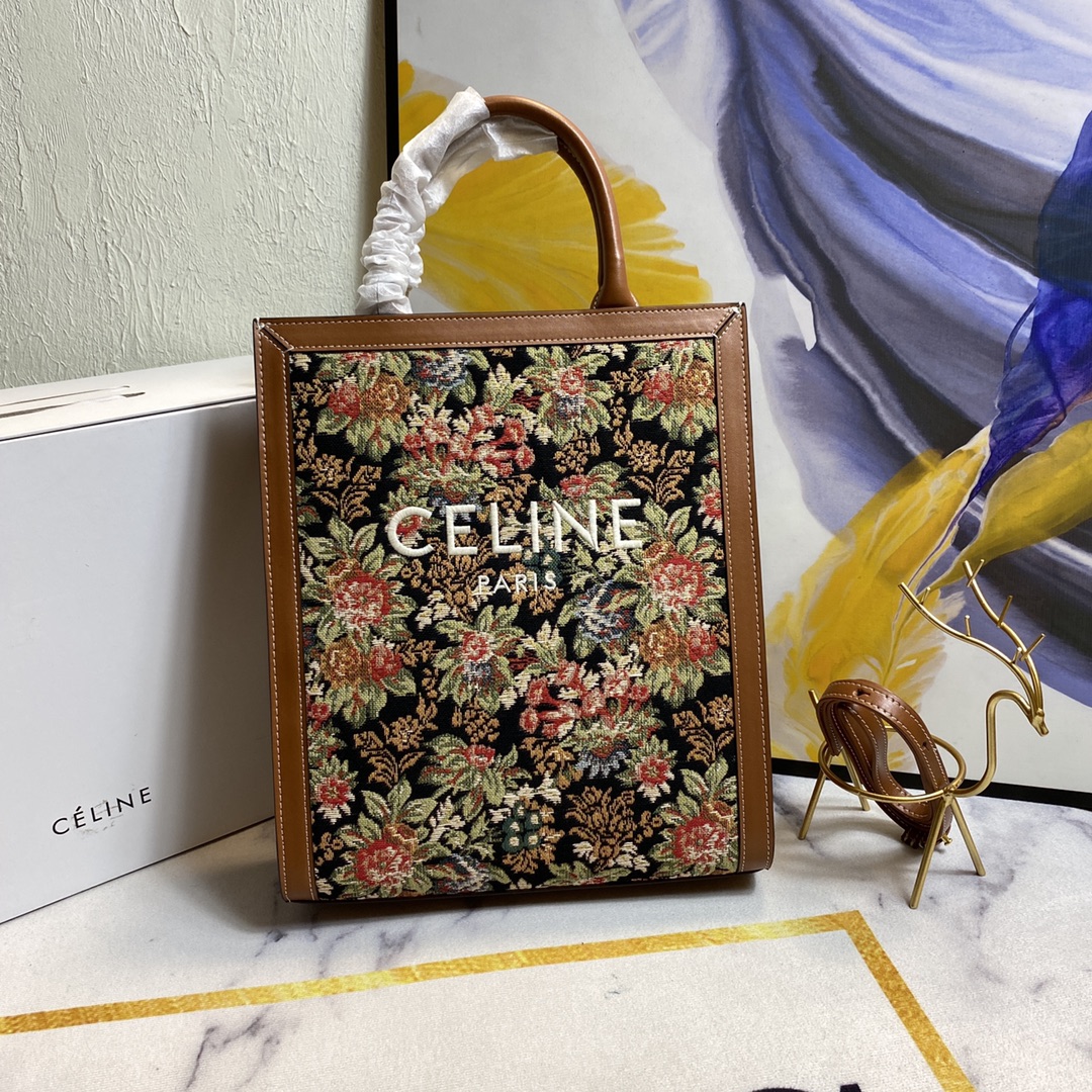 Replica Celine Vertical printed canvas Handbags