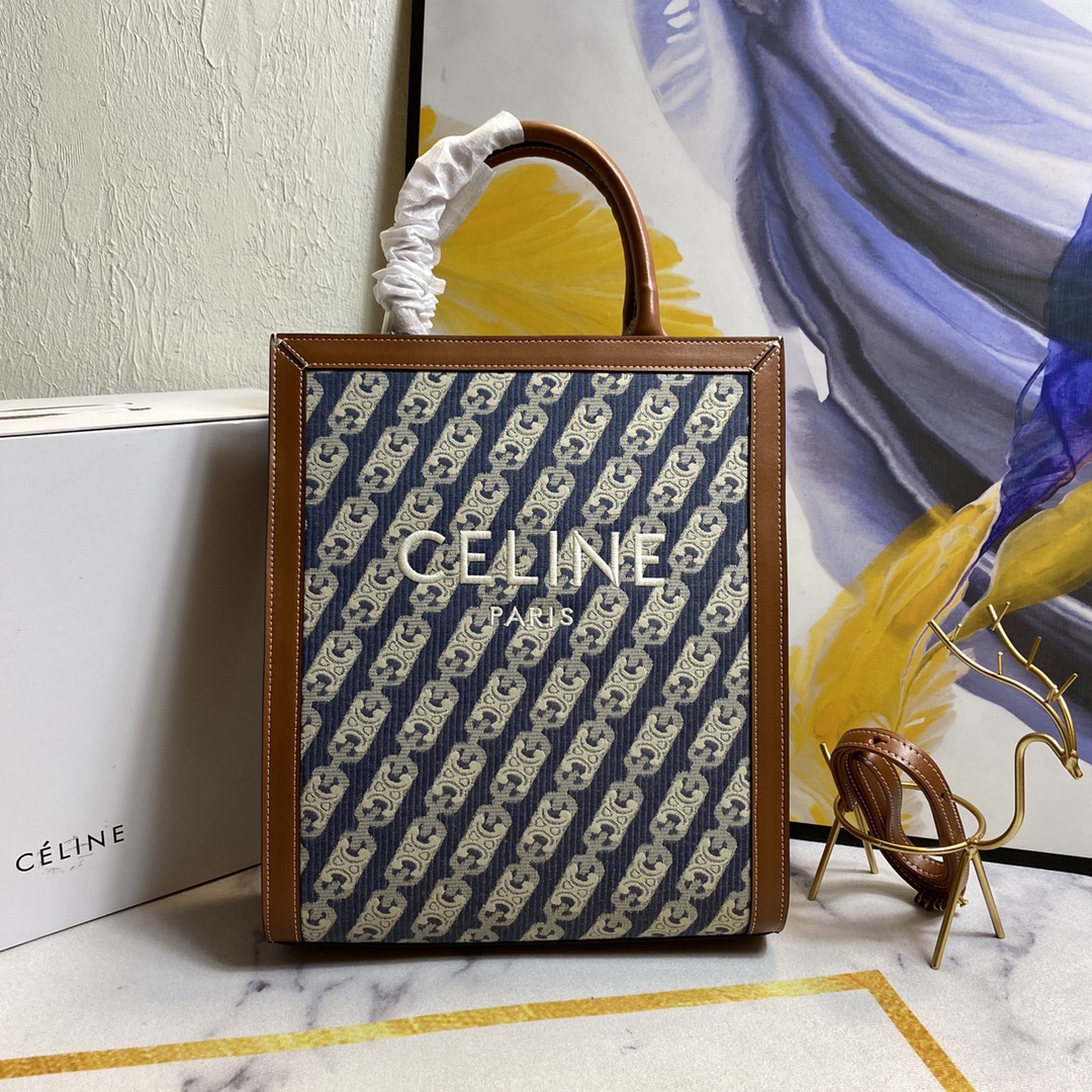 Replica Celine Vertical printed canvas Handbags