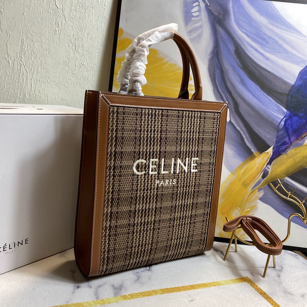 Replica Celine Vertical printed canvas Handbags