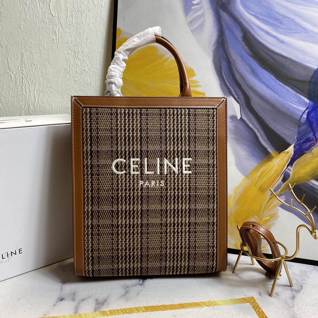 Replica Celine Vertical printed canvas Handbags