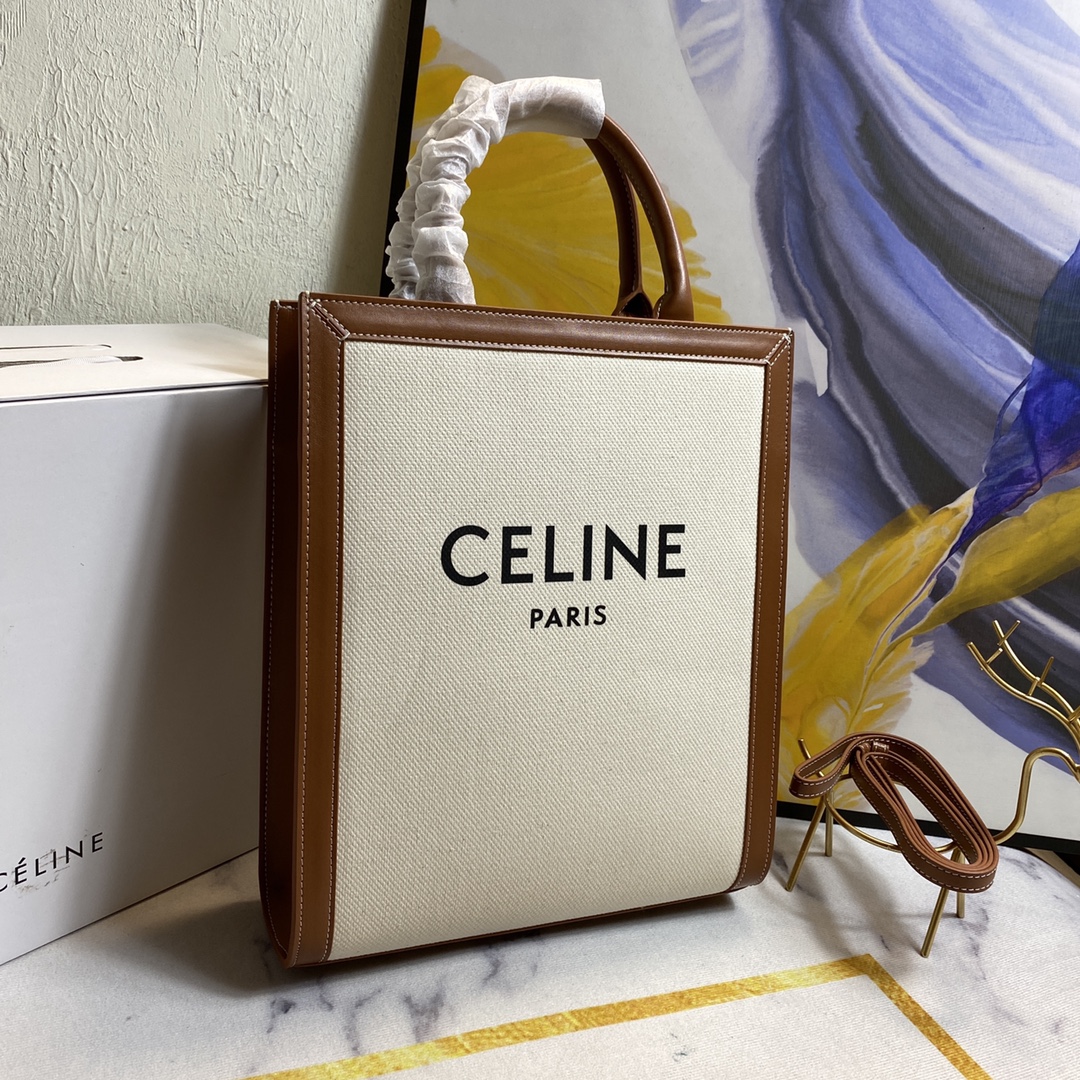 Replica Celine Vertical printed canvas Handbags