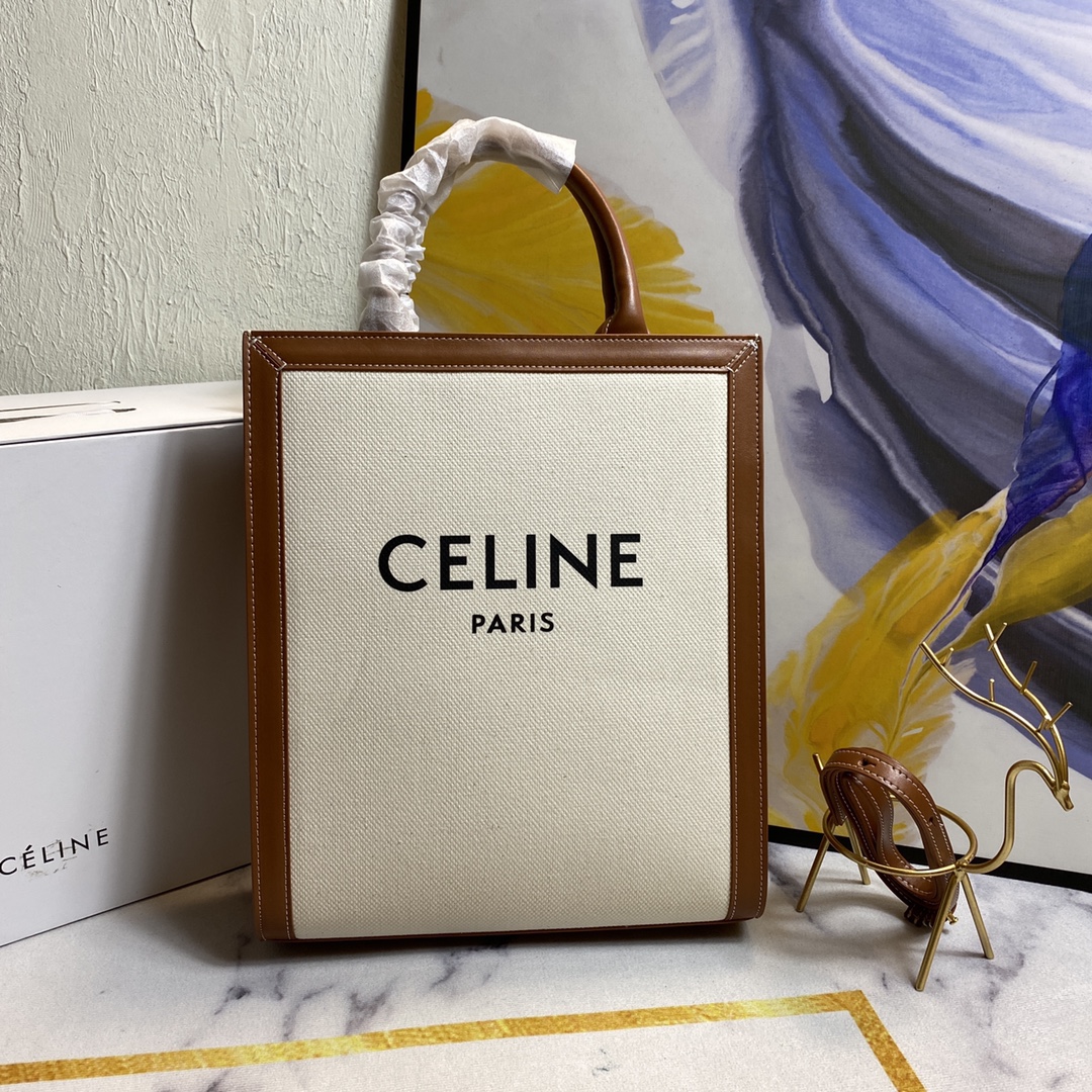 Replica Celine Vertical printed canvas Handbags