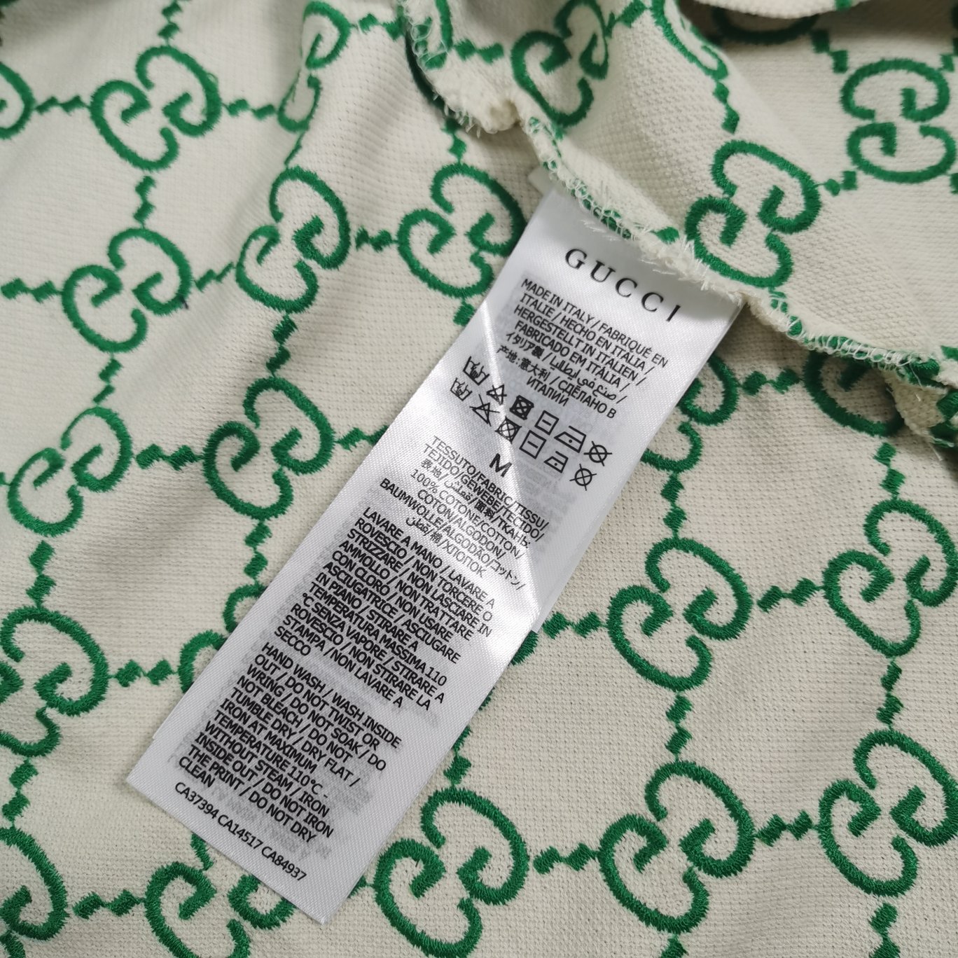 Replica Gucci White Embroidered Polo