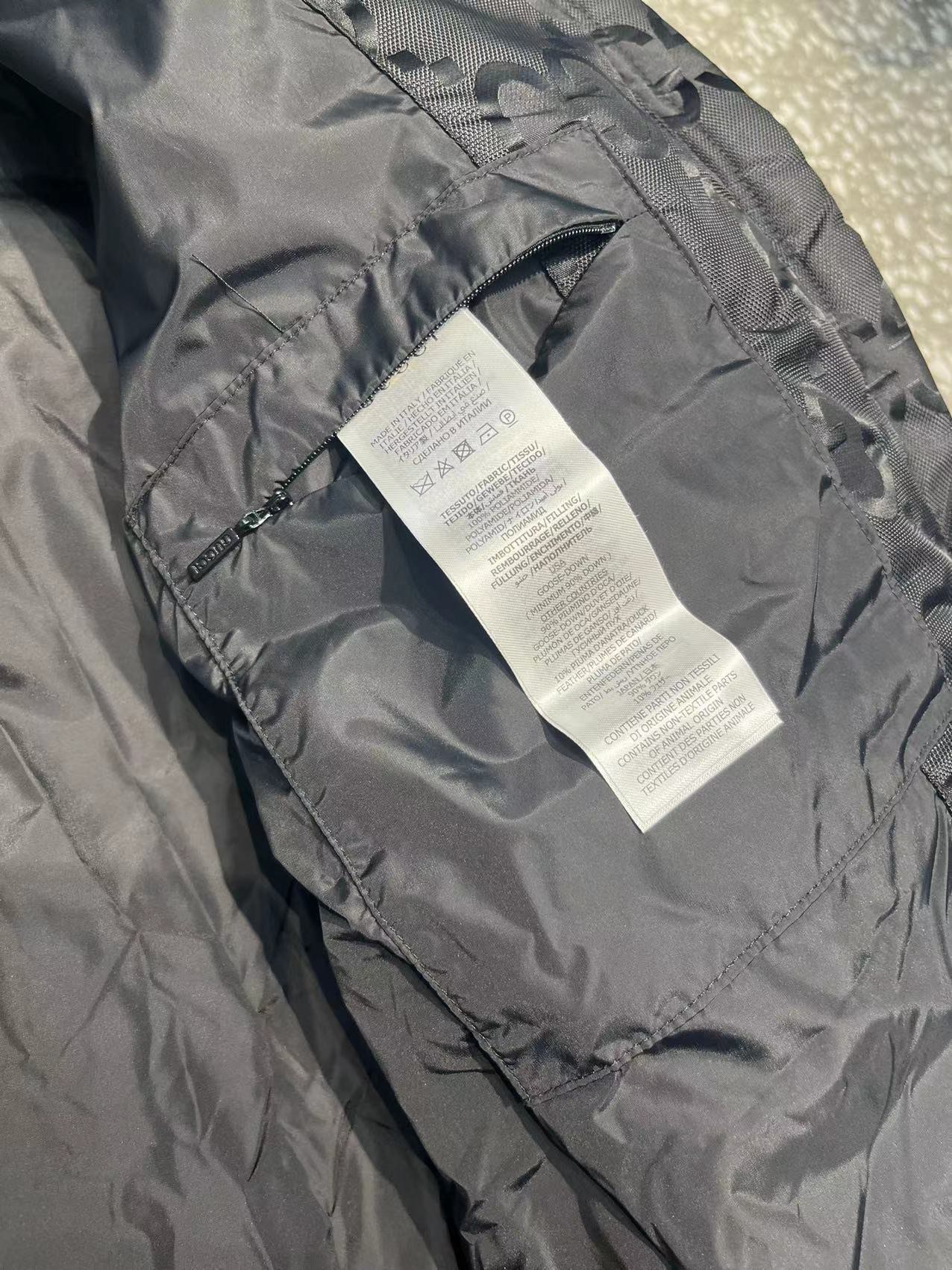 Replica Gucci Jumbo GG Nylon Canvas Goose-Down Jacket Black