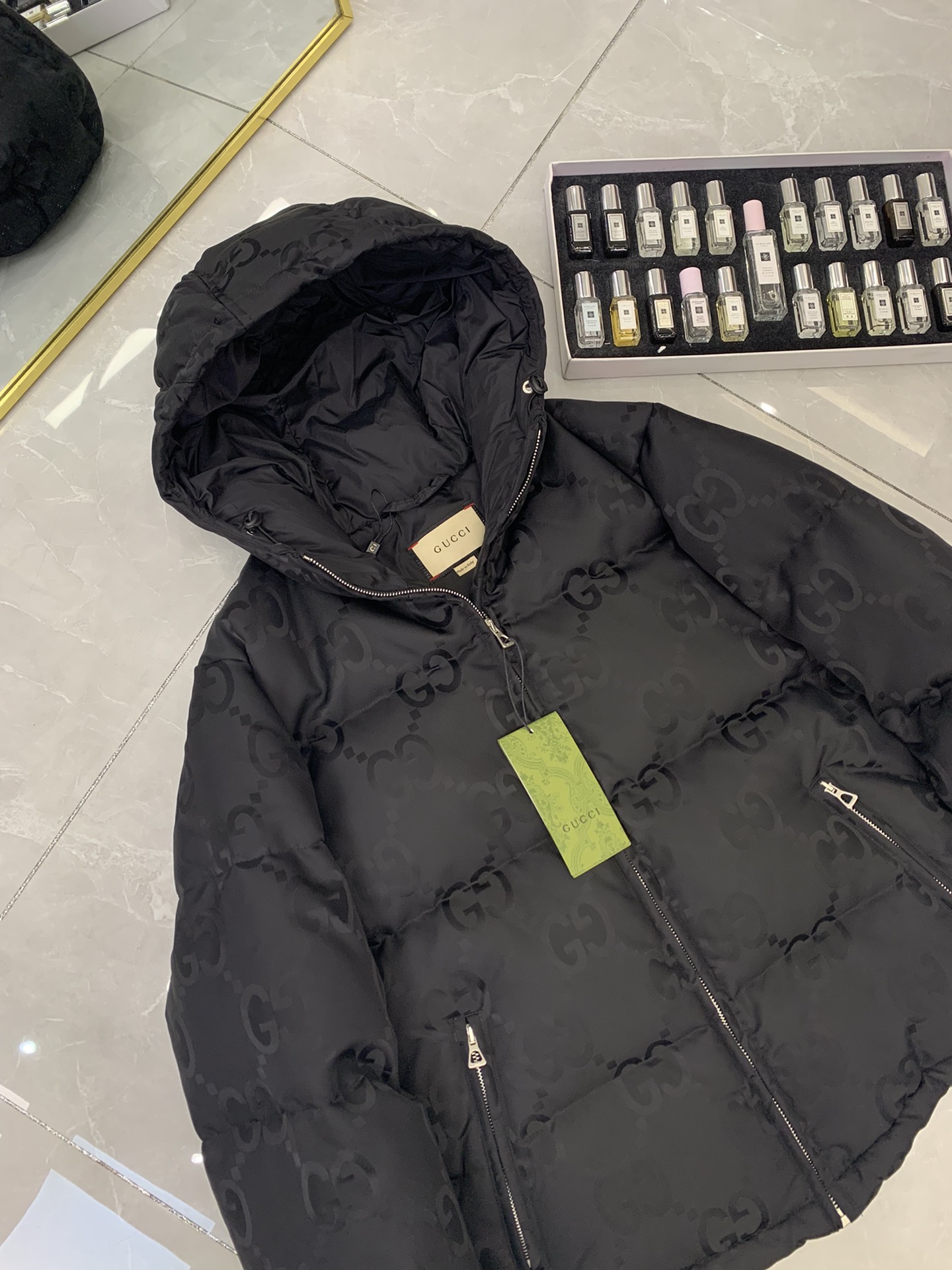 Replica Gucci - Jumbo GG canvas jacket - men - Polyamide/Feather Down