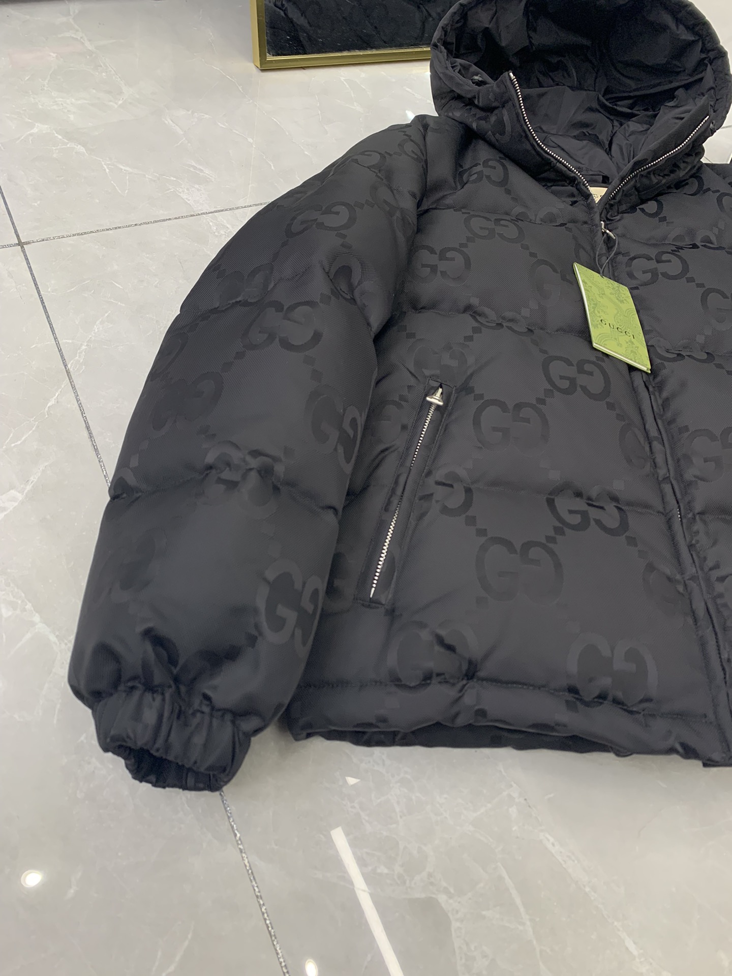 Replica Gucci - Jumbo GG canvas jacket - men - Polyamide/Feather Down