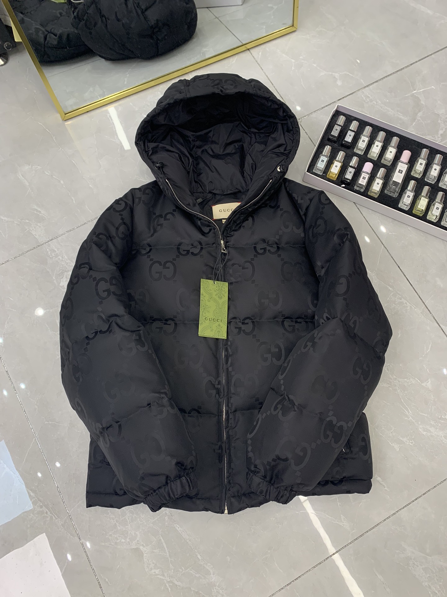 Replica Gucci - Jumbo GG canvas jacket - men - Polyamide/Feather Down