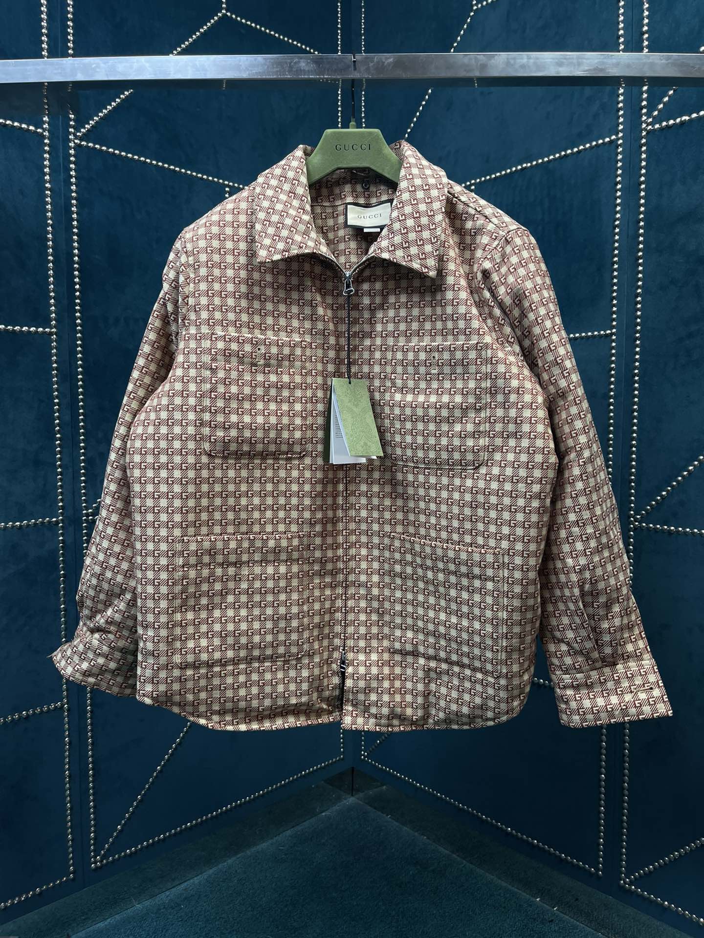 Replica GUCCI SQUARE G COTTON PADDED JACKET