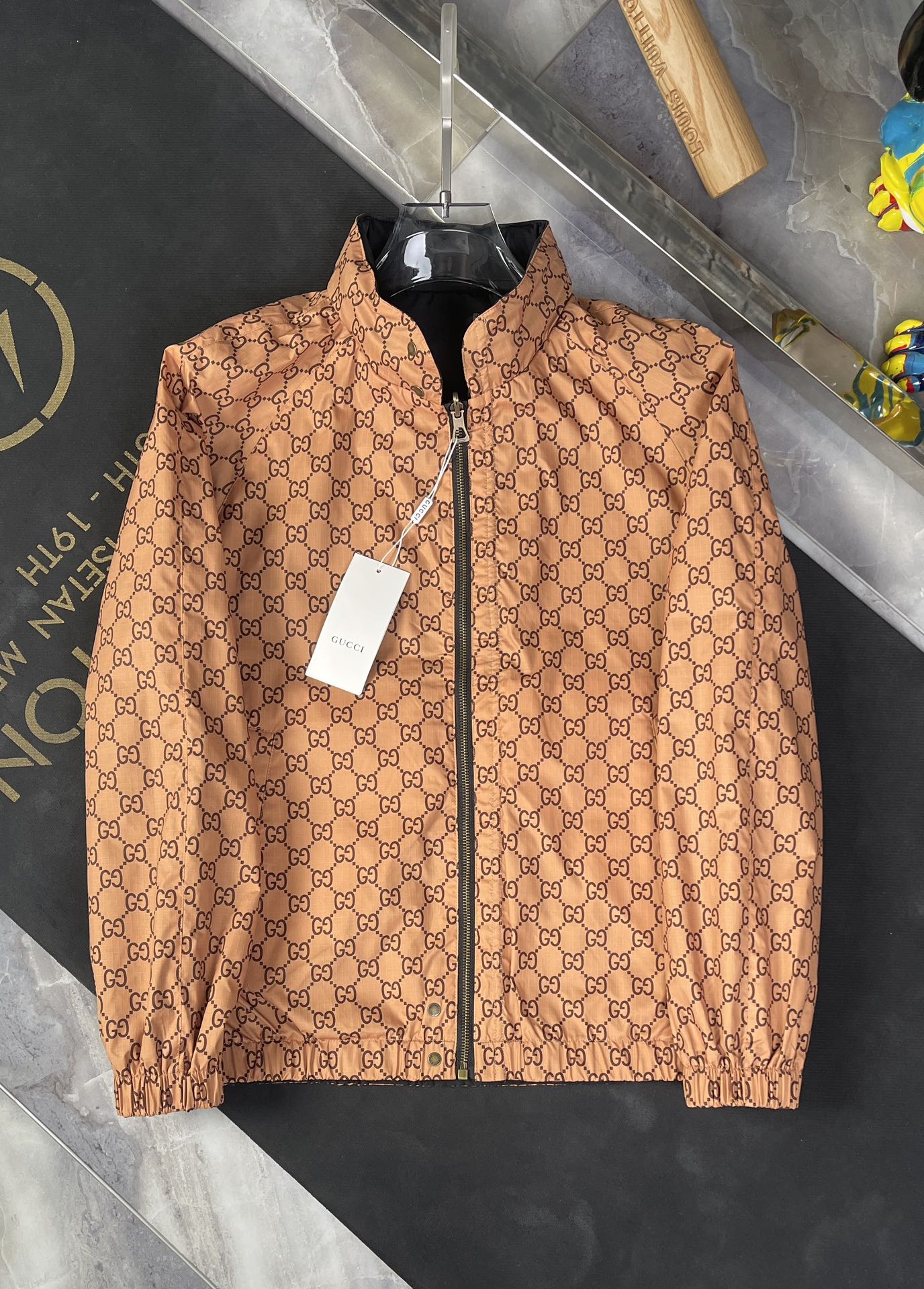 Replica Gucci BLACK Reversible jacket