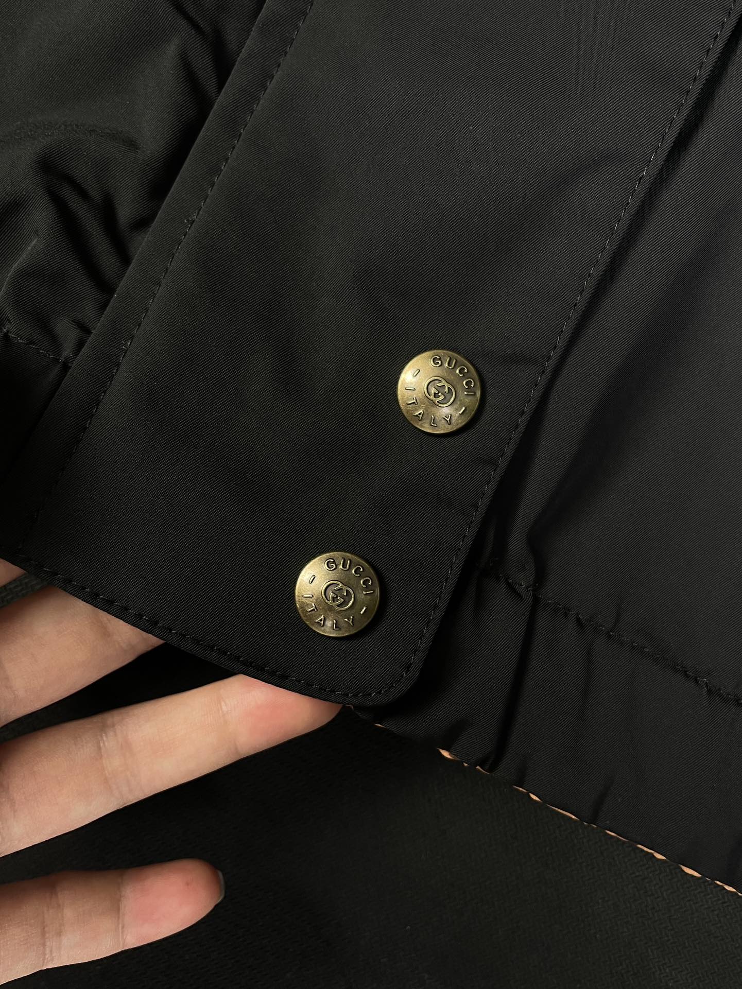 Replica Gucci BLACK Reversible jacket