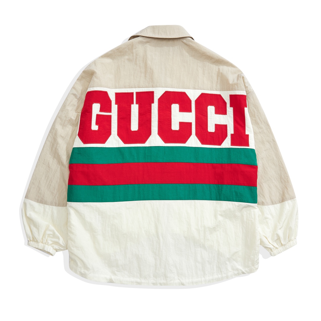 Replica Gucci Technical Nylon Jacket in White