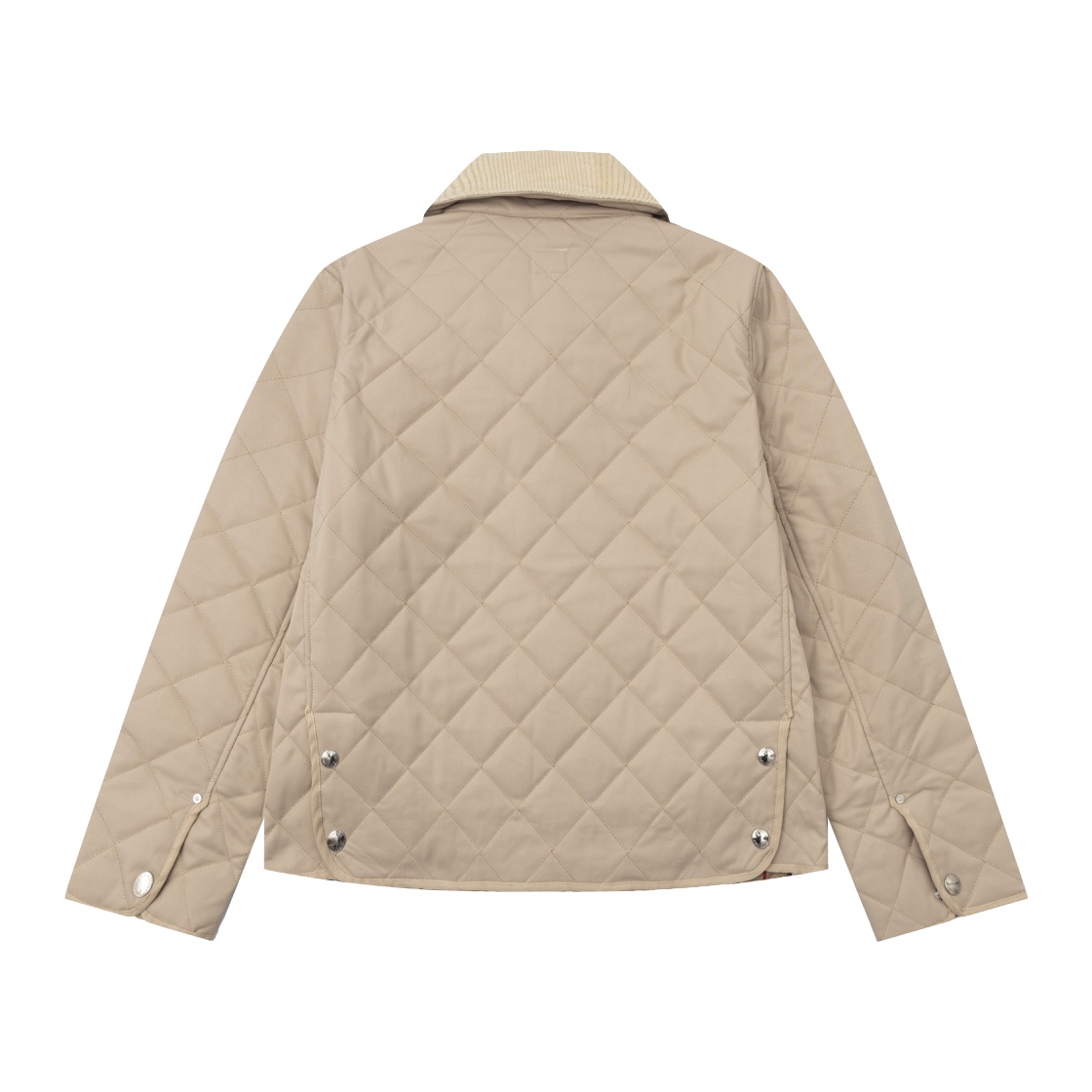 Replica BURBERRY Cotton Corduroy-Trimmed Quilted Shell Jacket Beige