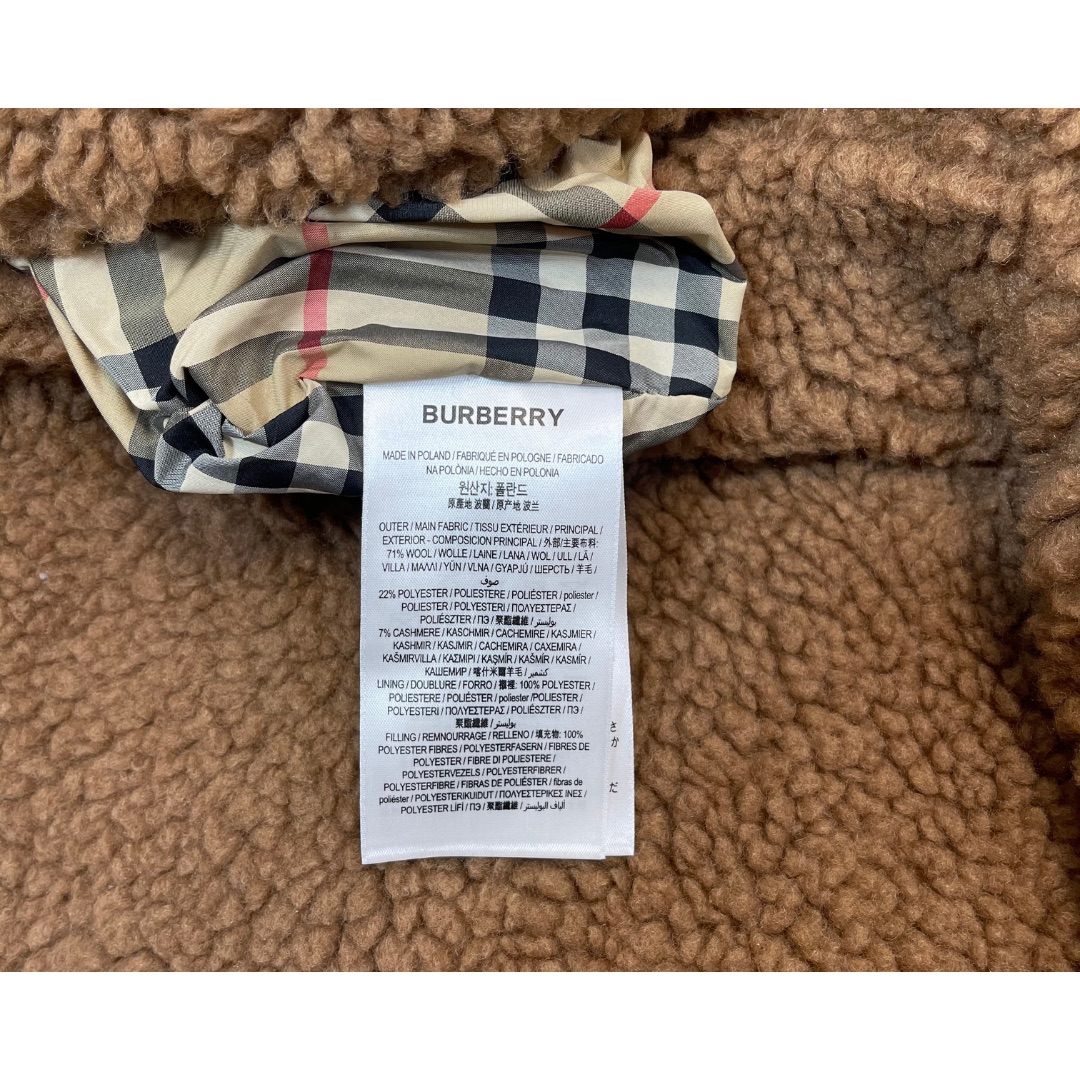 Replica Burberry Logo Embroidered Hooded Teddy Jacket