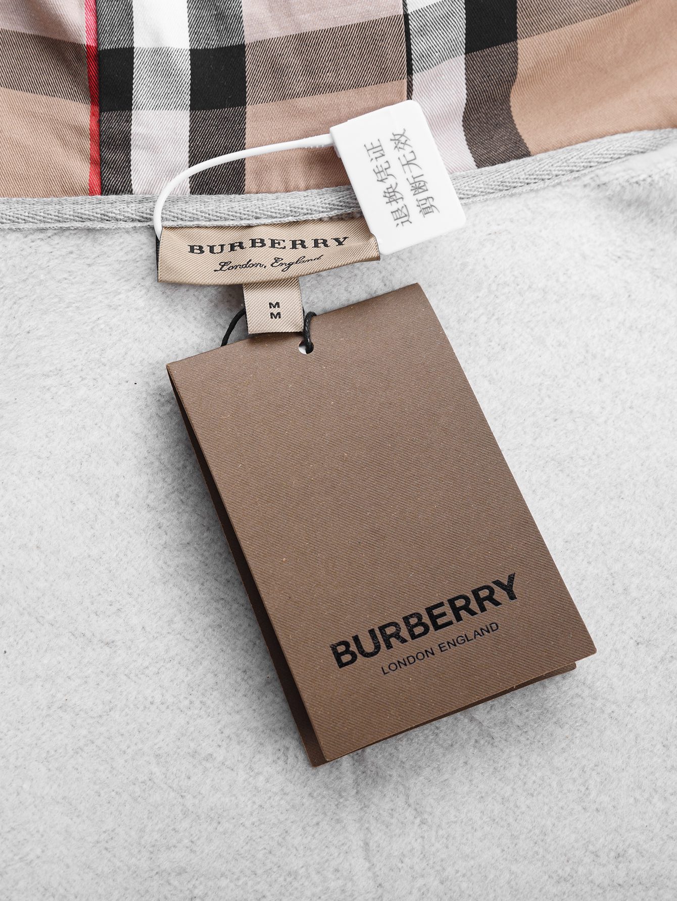 Replica Burberry Claredon Full Zip Hoodie in Gray for Men