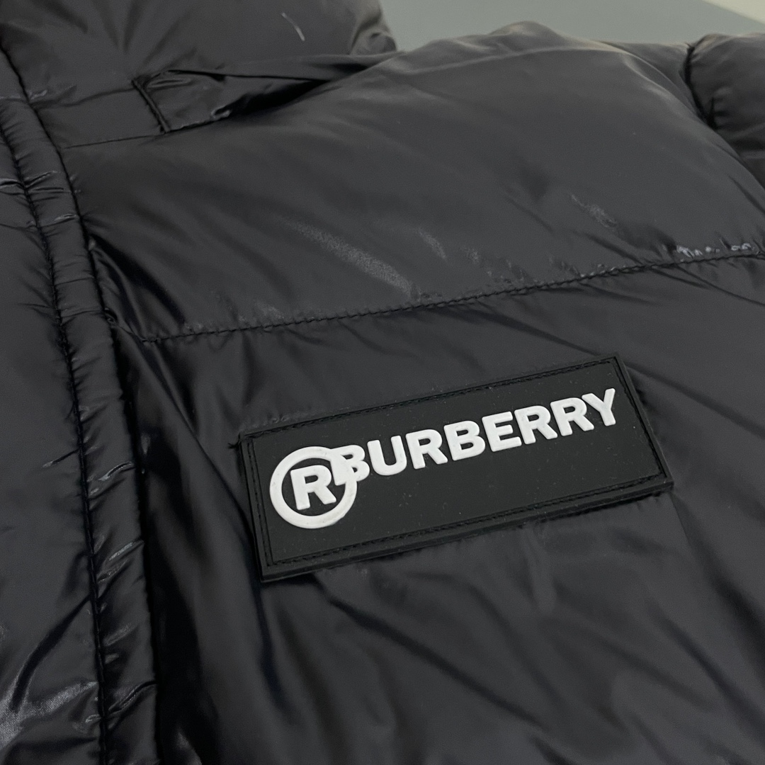 Replica Burberry Hooded Quilted Glossed-shell Down Jacket Coat