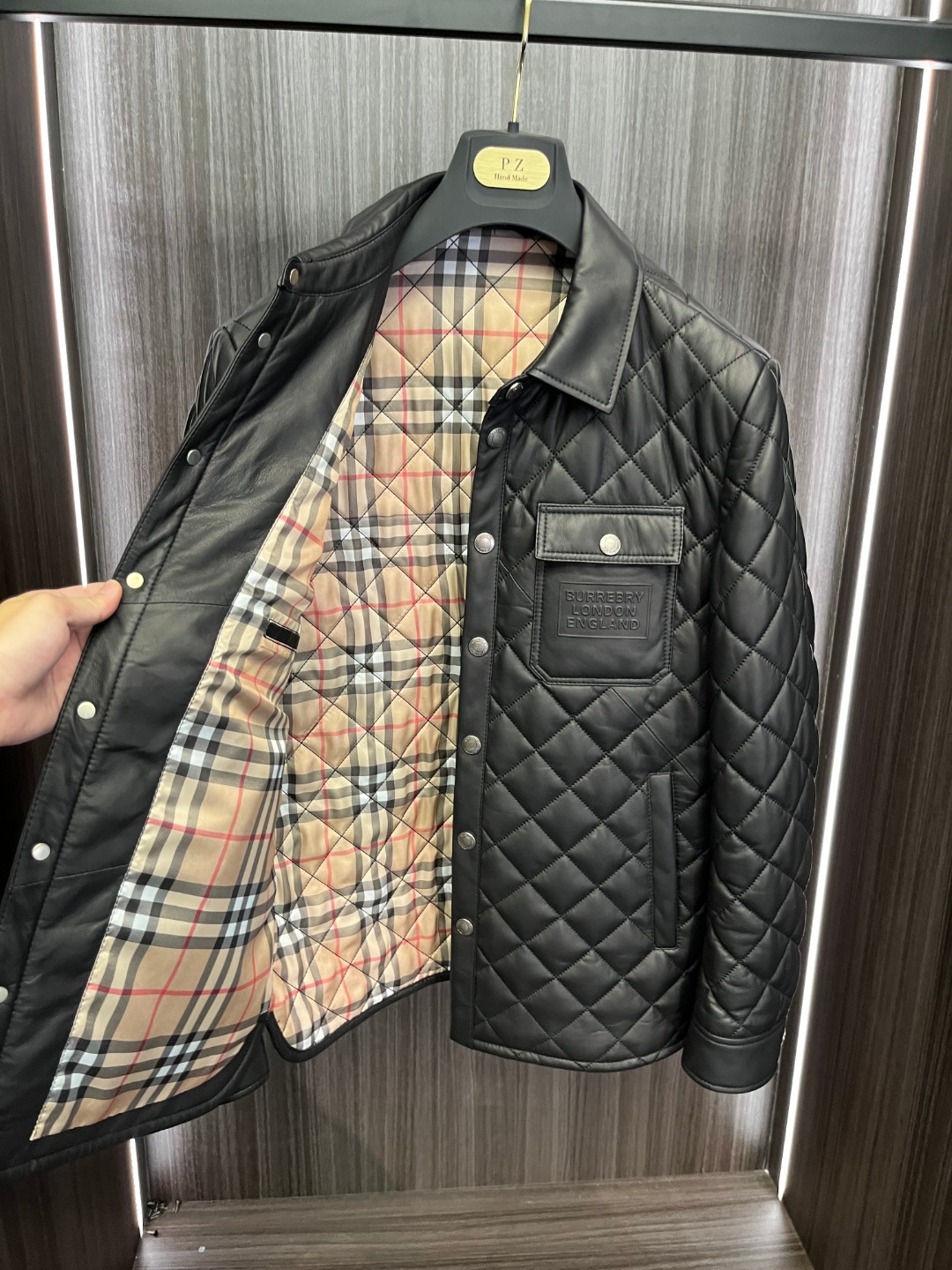 Replica Burberry Felton Bomber Jacket in black Men