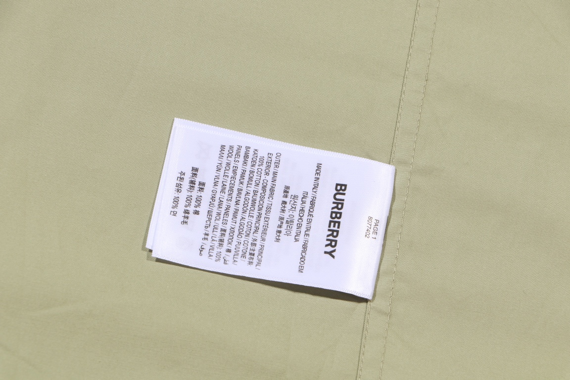 Replica BURBERRY Cotton Gabardine Jacket Beige