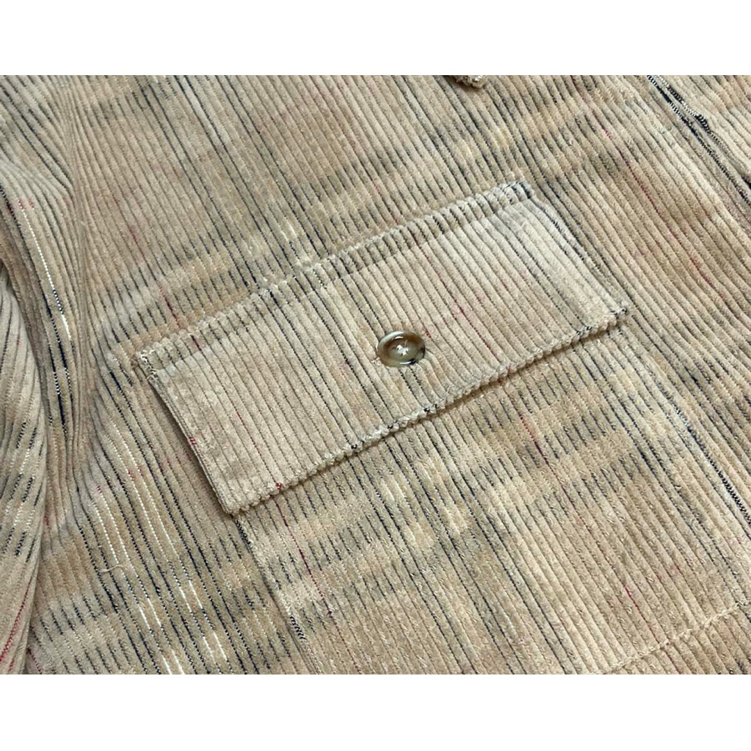 Replica Burberry Partel Corduroy Check Overshirt in Natural for Men