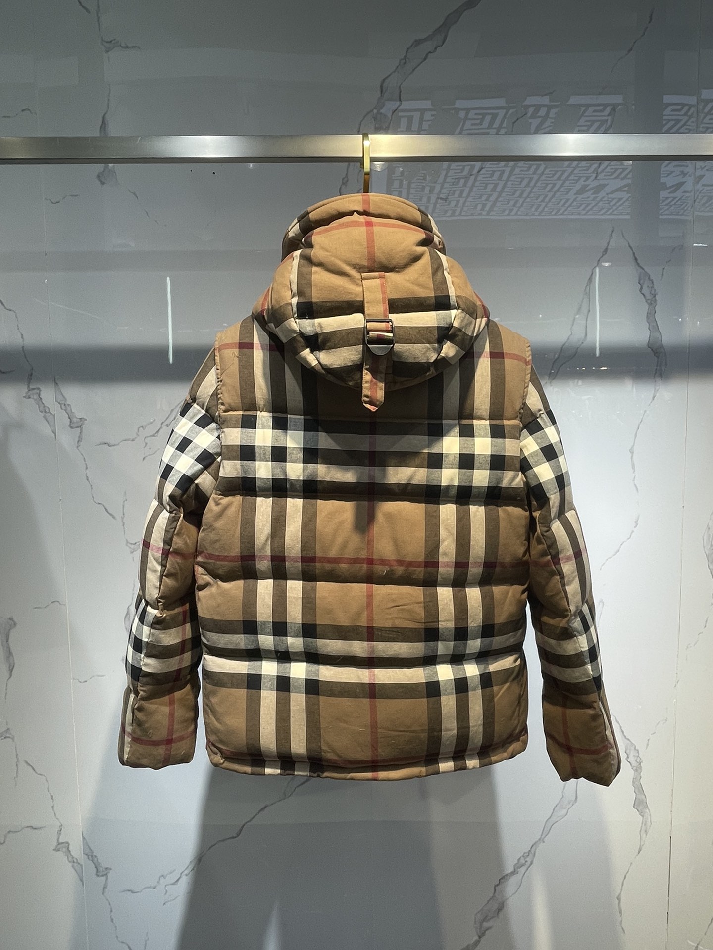 Replica Burberry Removable Sleeves Hooded Down Jacket