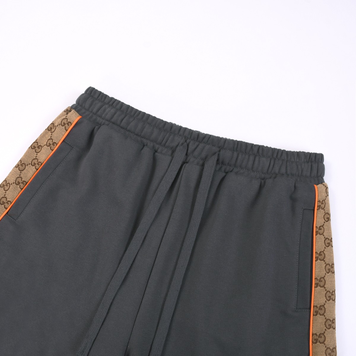 Replica GUCCI contrast color trim patchwork drawstring shorts