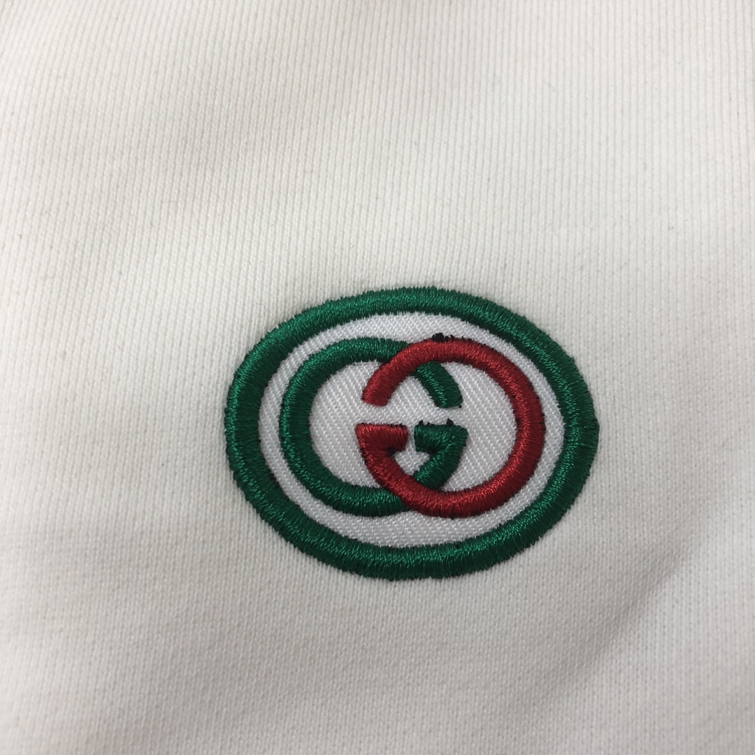 Replica Gucci embroidered logo patchwork shorts