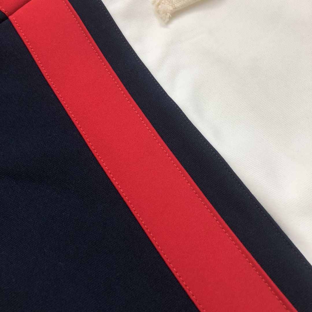 Replica Gucci embroidered logo patchwork shorts