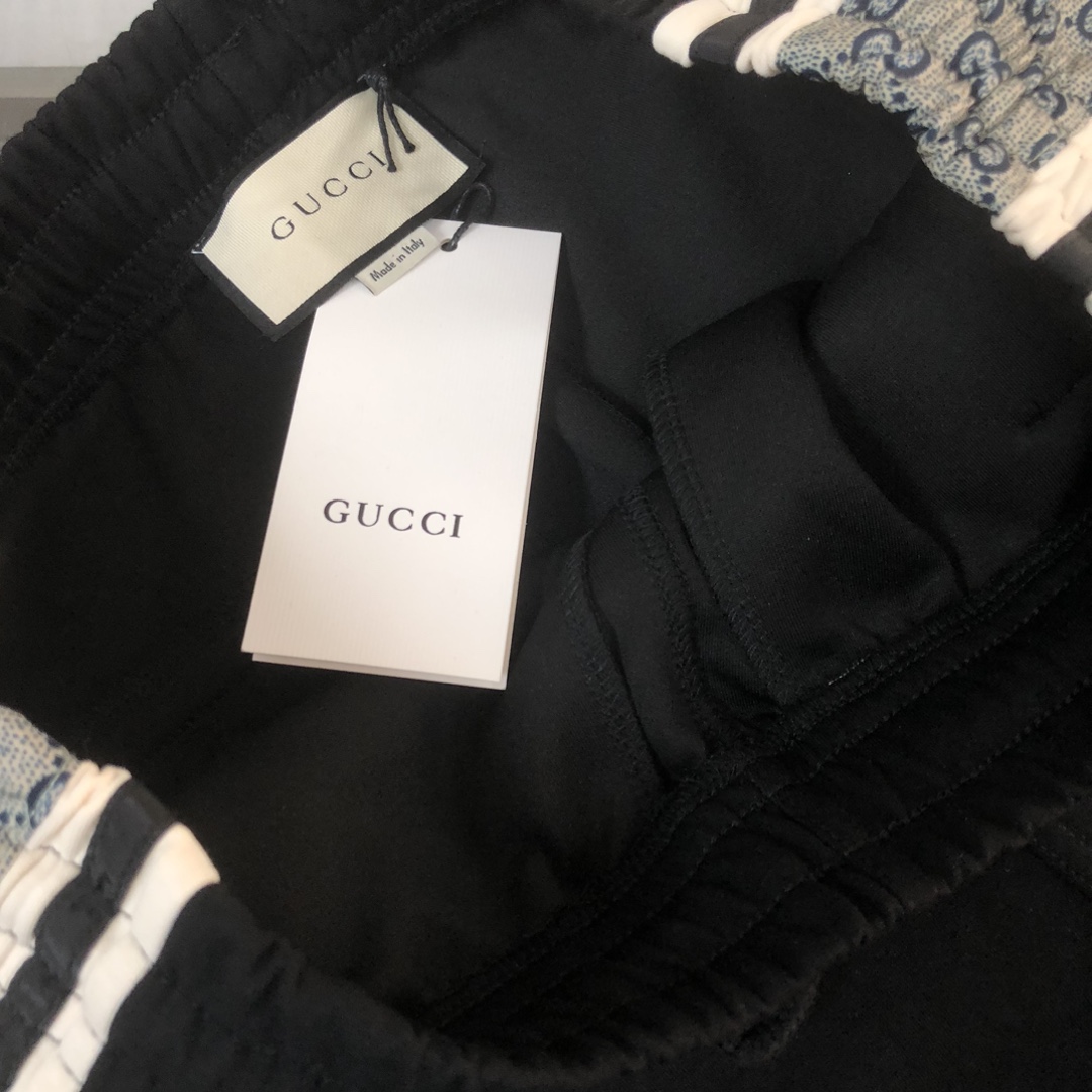 Replica Gucci pants hem jacquard ribbon patchwork shorts