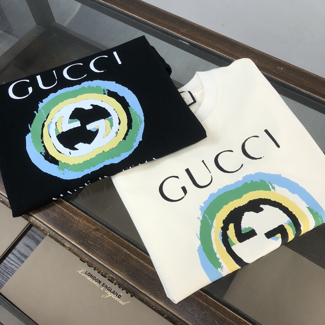 Replica Gucci T-shirt Cream Ivory Interlocking GG