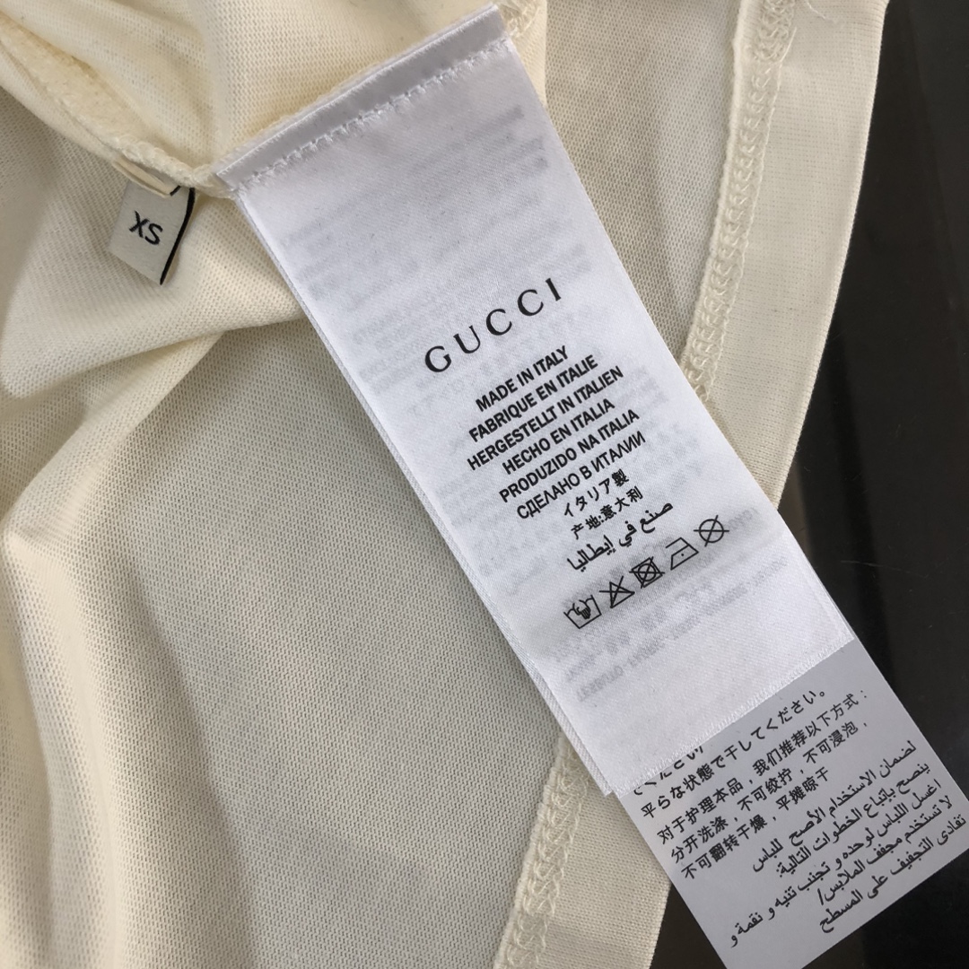 Replica Gucci T-shirt Cream Ivory Interlocking GG