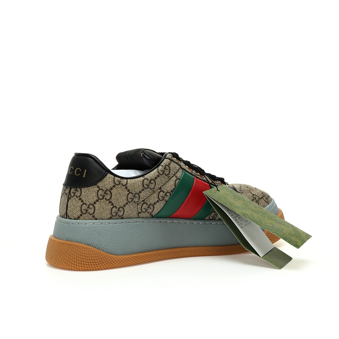 Replica Gucci Double Screener Sneakers in Blue for Men | Lyst