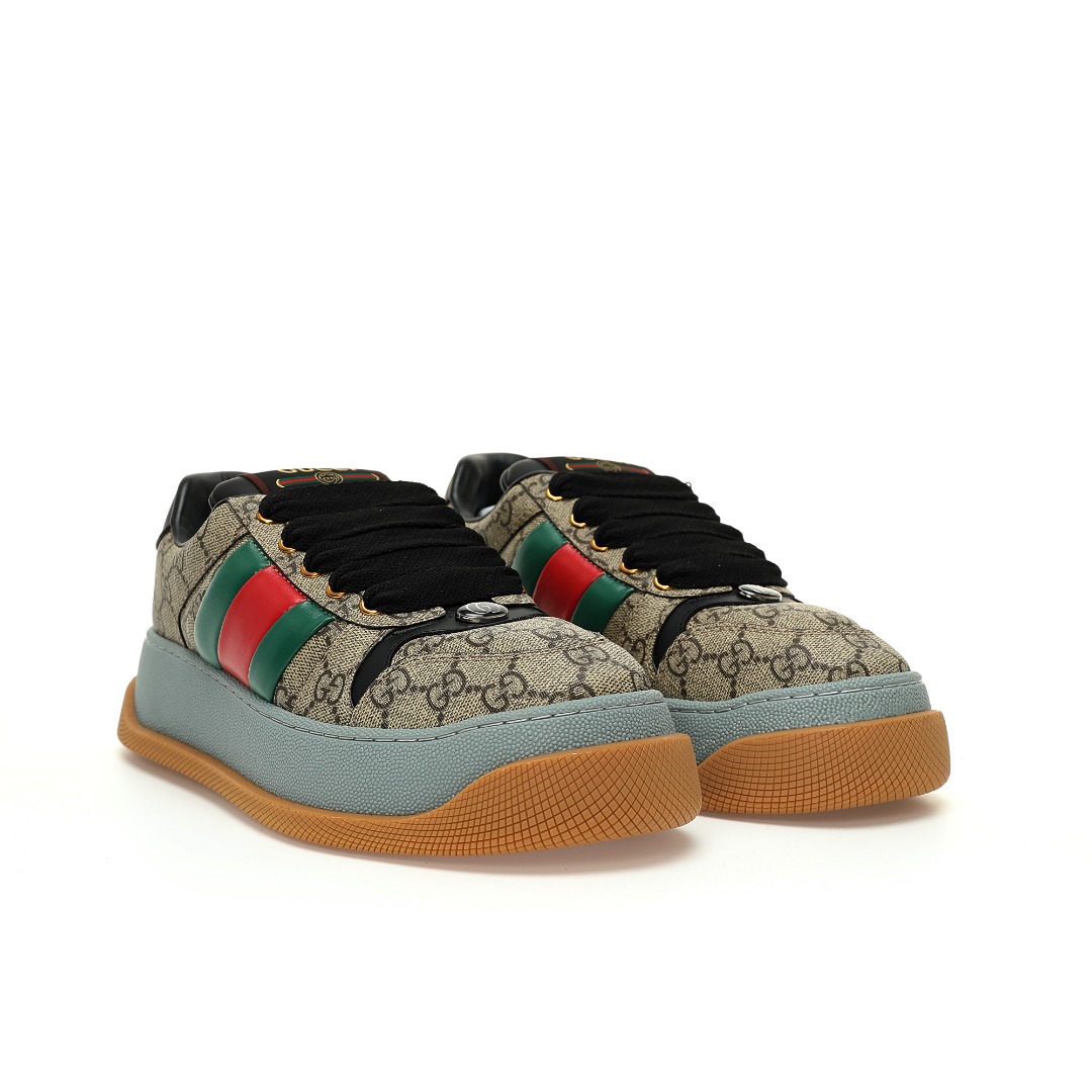 Replica Gucci Double Screener Sneakers in Blue for Men | Lyst