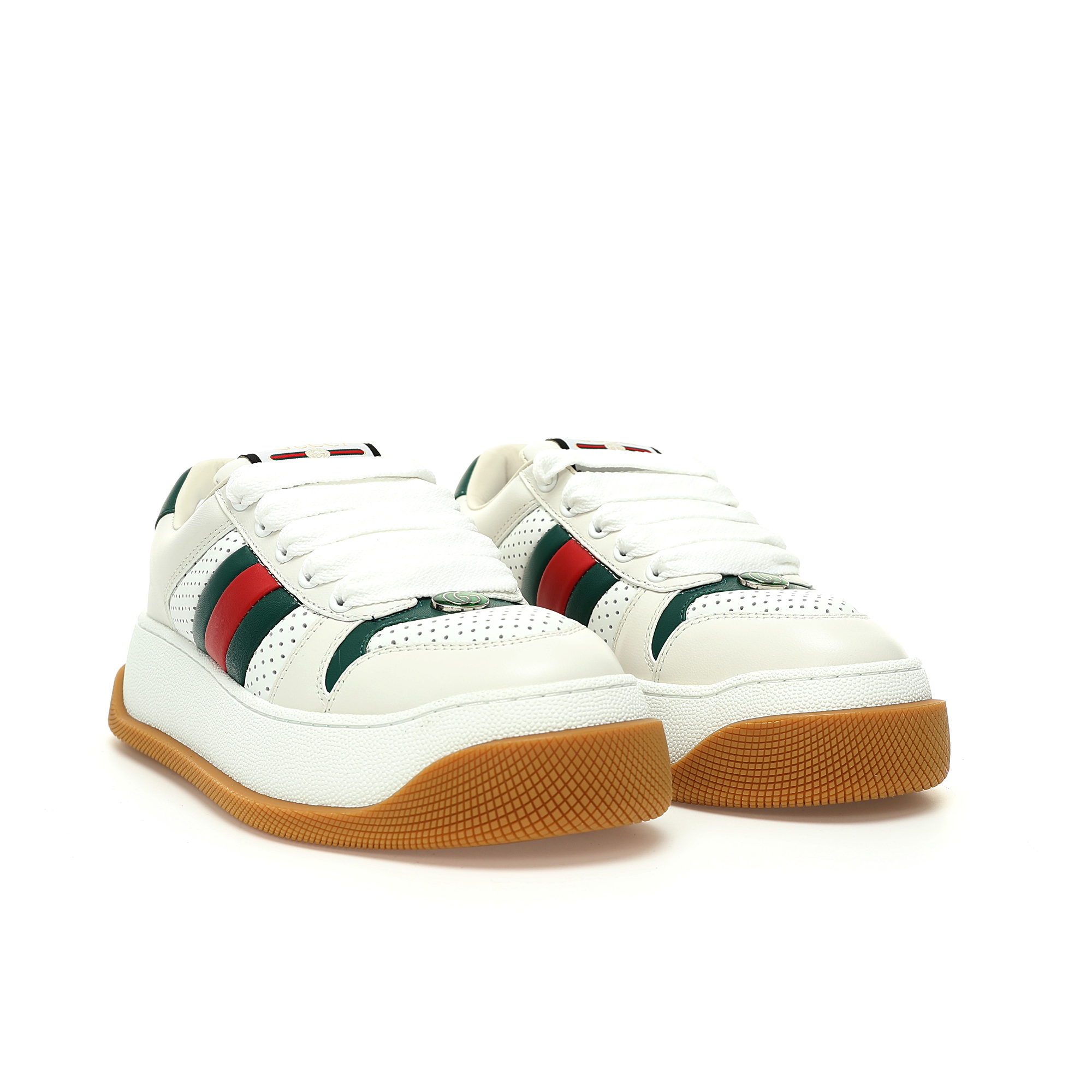 Replica GUCCI - White Screener Sneakers