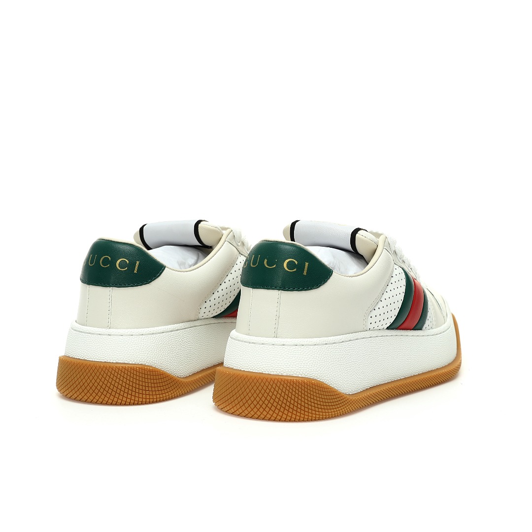 Replica GUCCI - White Screener Sneakers