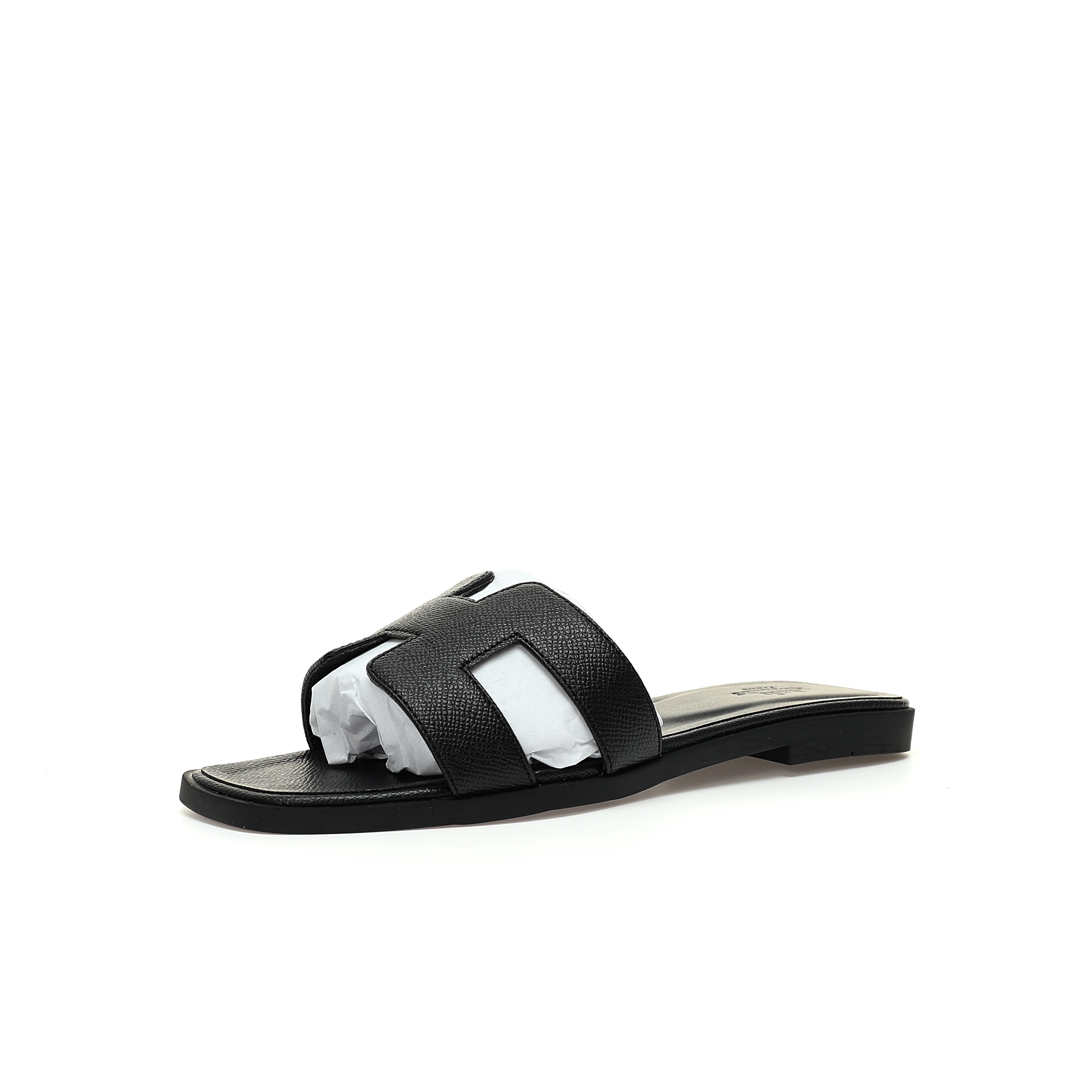 Replica Hermes Oran Sandal Black Alligator Shoe 39