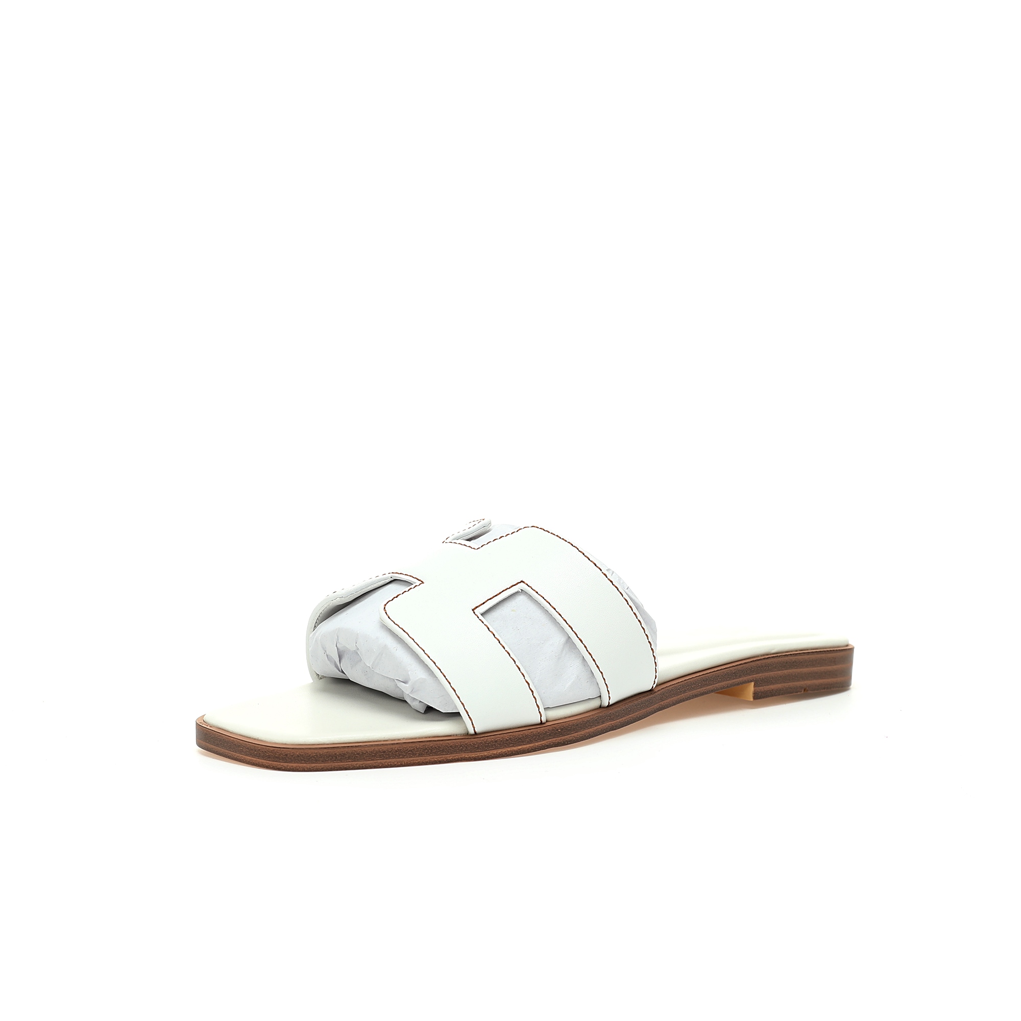 Replica Hermes Oran Sandal  White Alligator Shoe