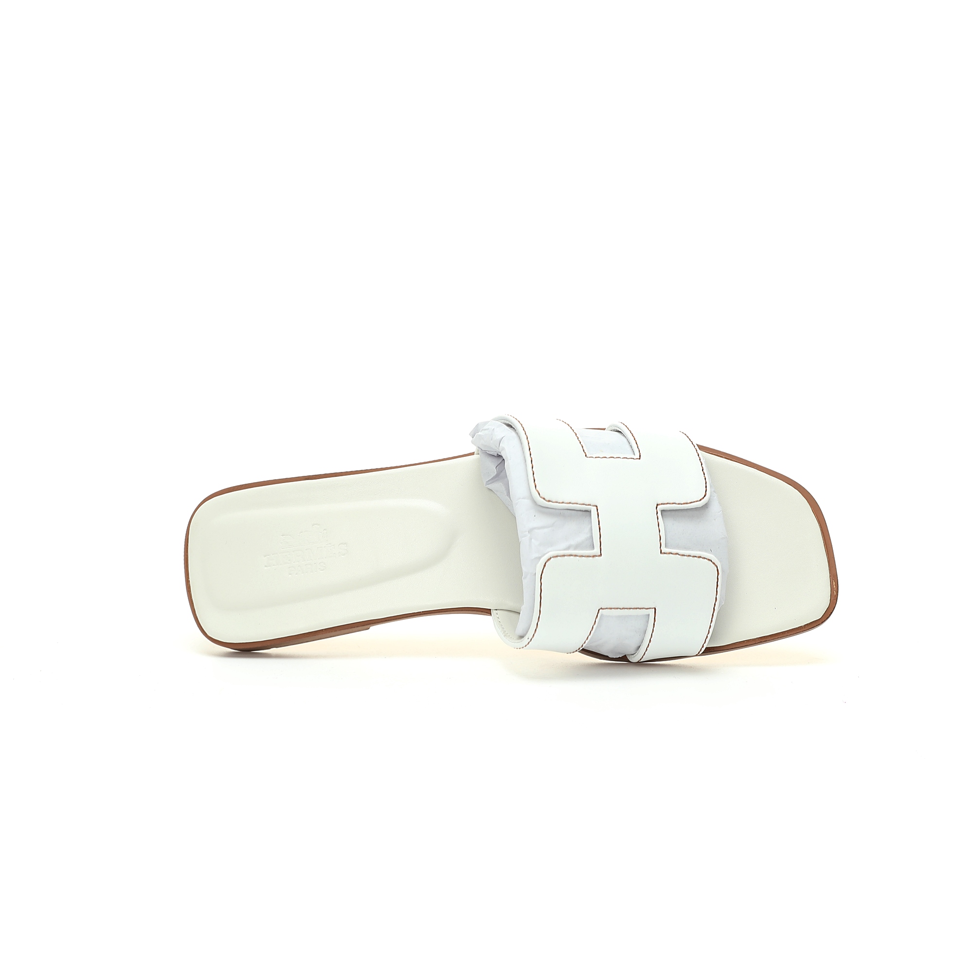 Replica Hermes Oran Sandal  White Alligator Shoe