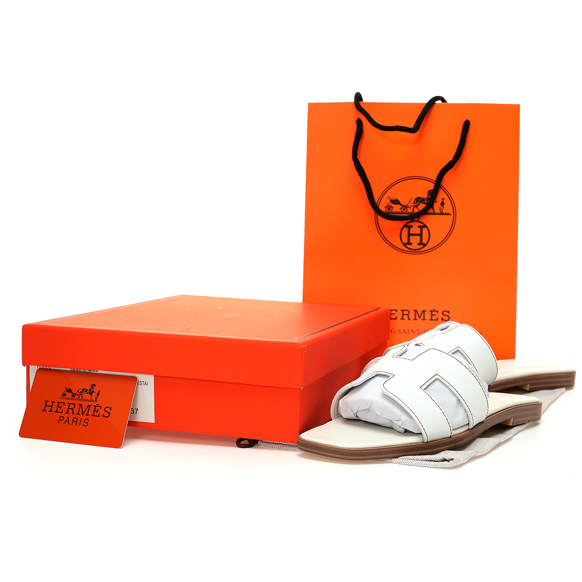 Replica Hermes Oran Sandal  White Alligator Shoe