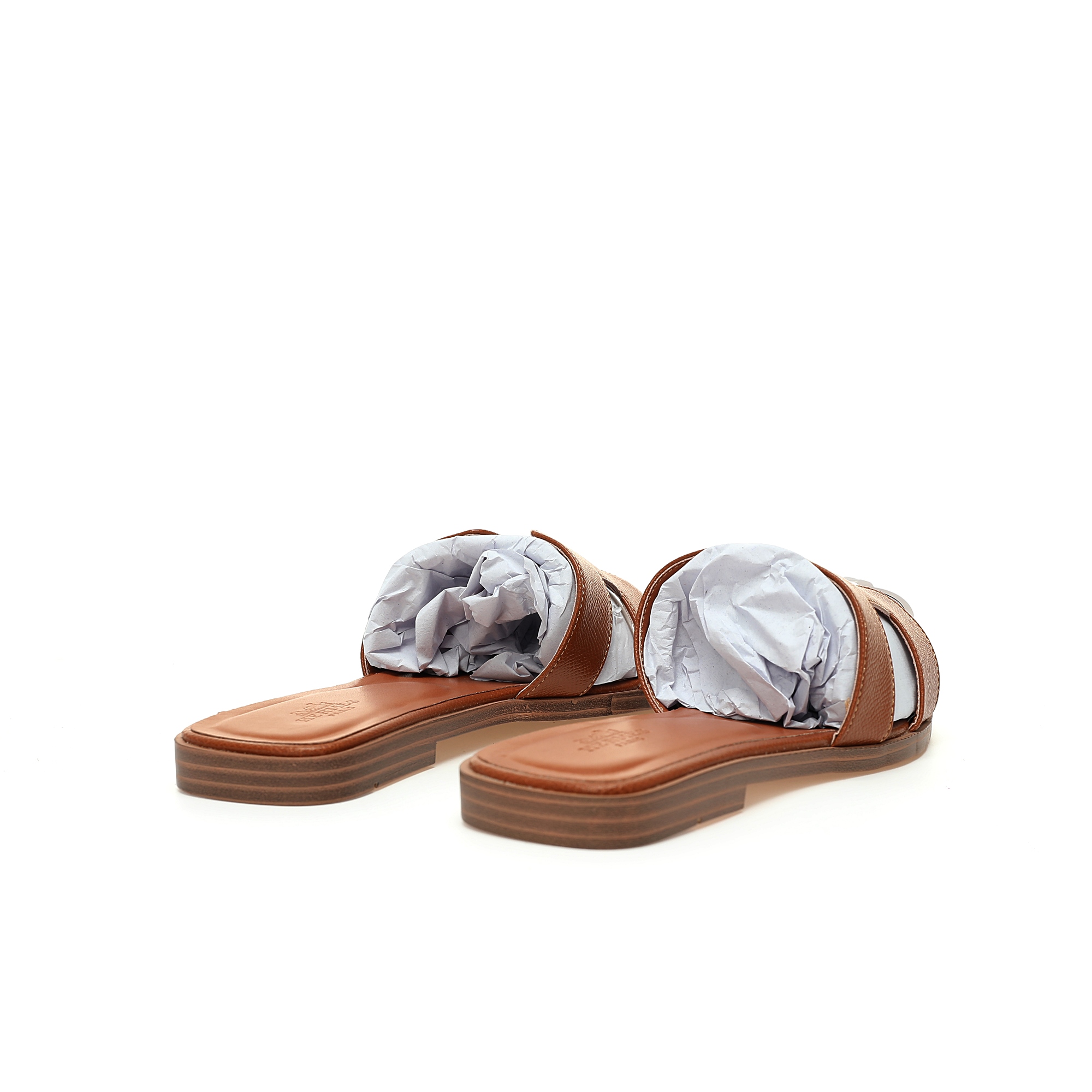 Replica Hermes Oran Sandal  Brown Alligator Shoe