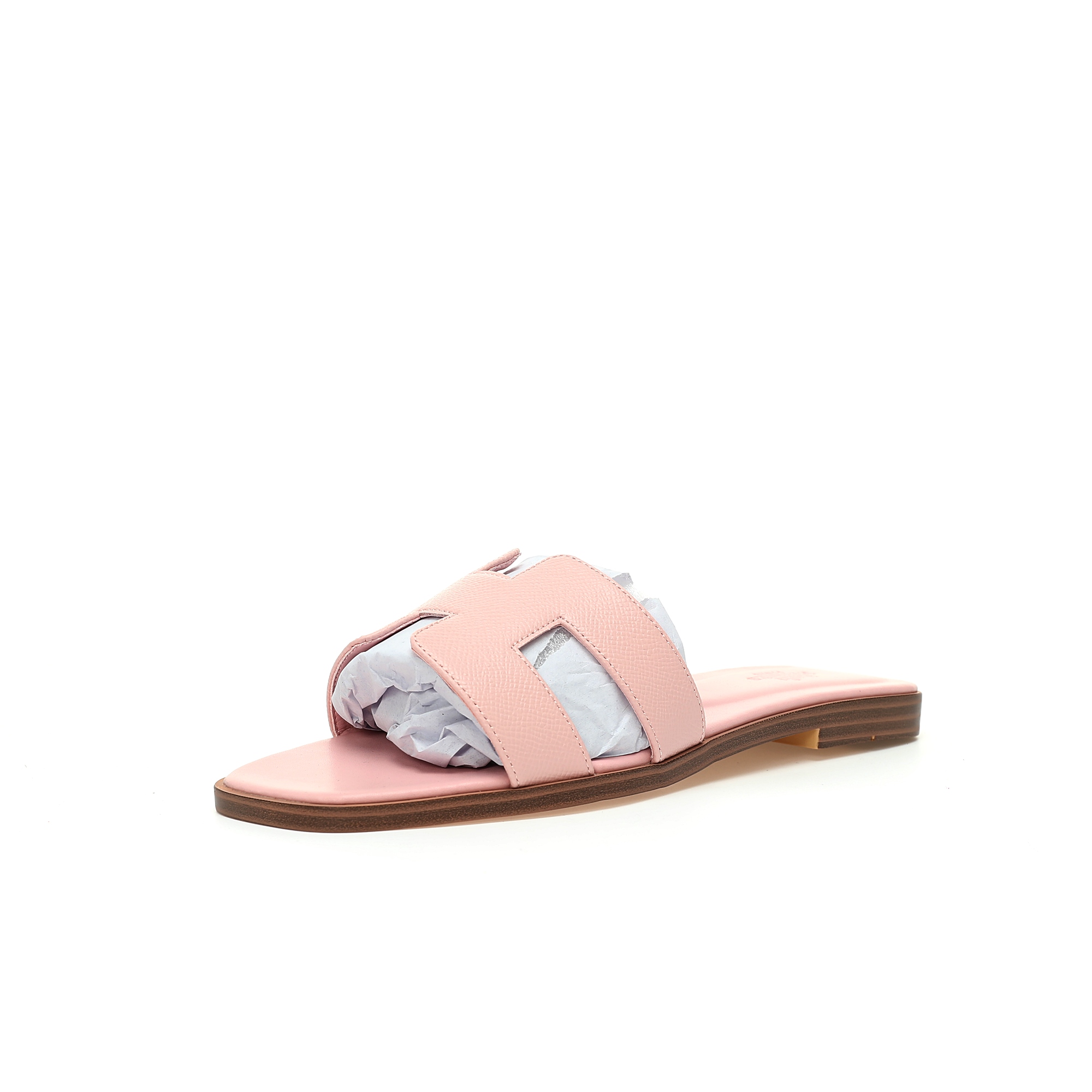 Replica Hermes Oran Sandal Pink Alligator rough sandals