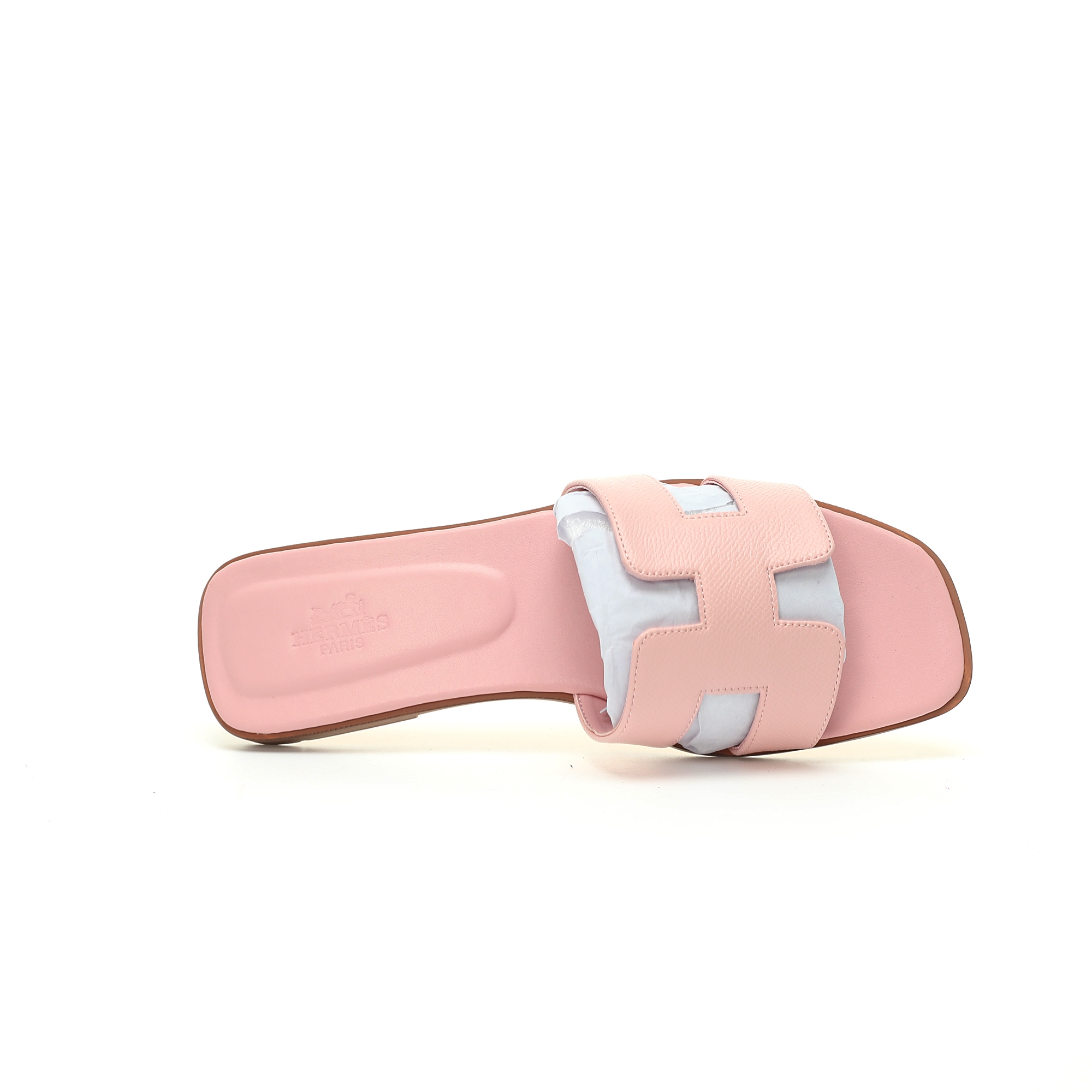 Replica Hermes Oran Sandal Pink Alligator rough sandals