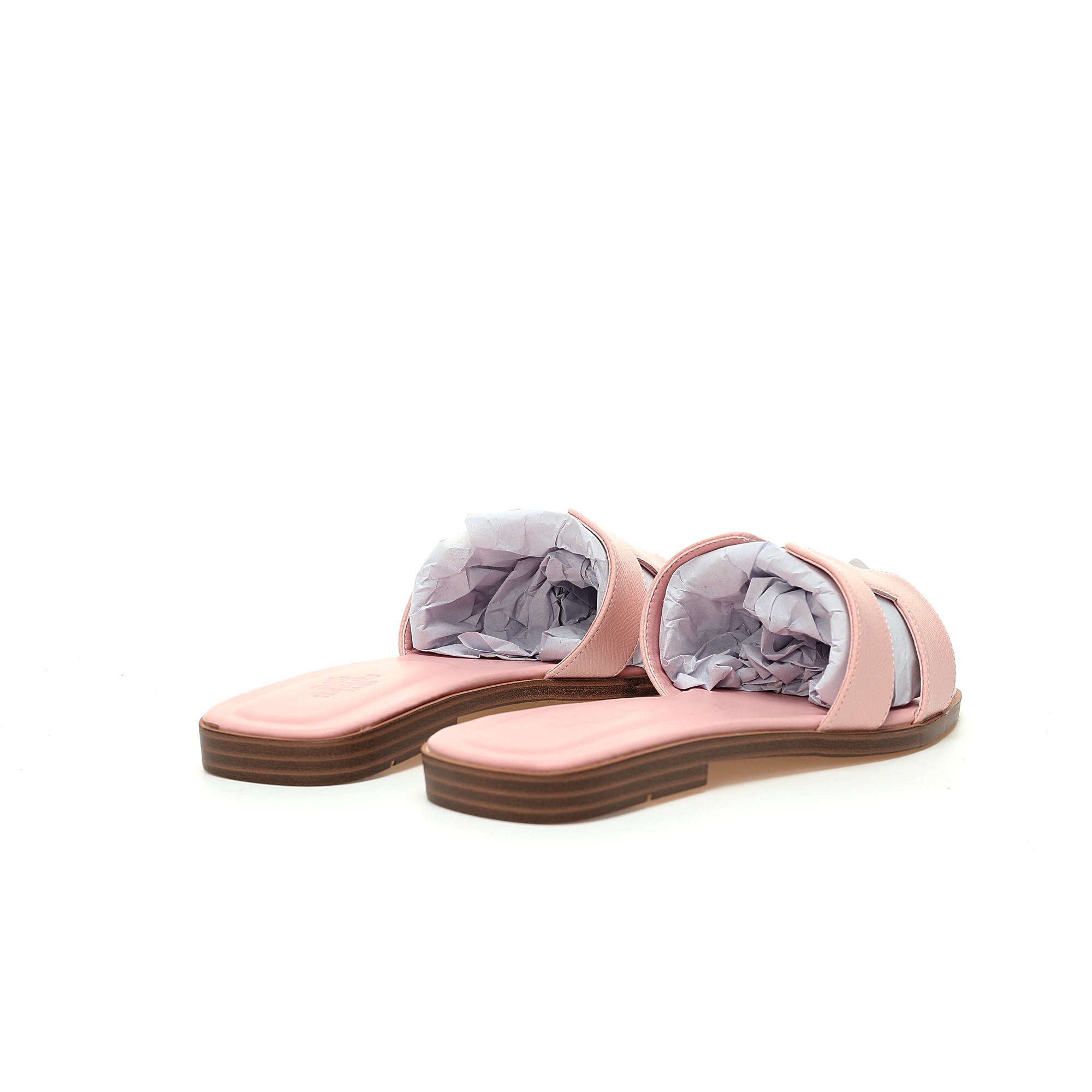 Replica Hermes Oran Sandal Pink Alligator rough sandals