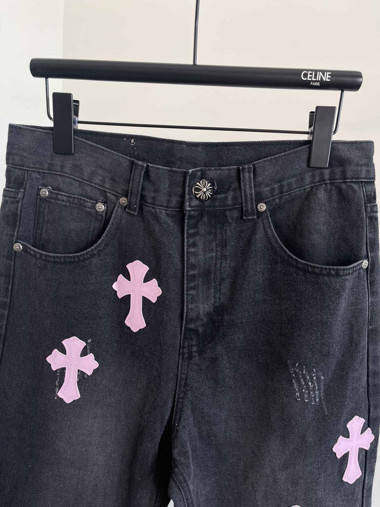 Replica Chrome Hearts 1/1 Commissioned Patchwork jeans