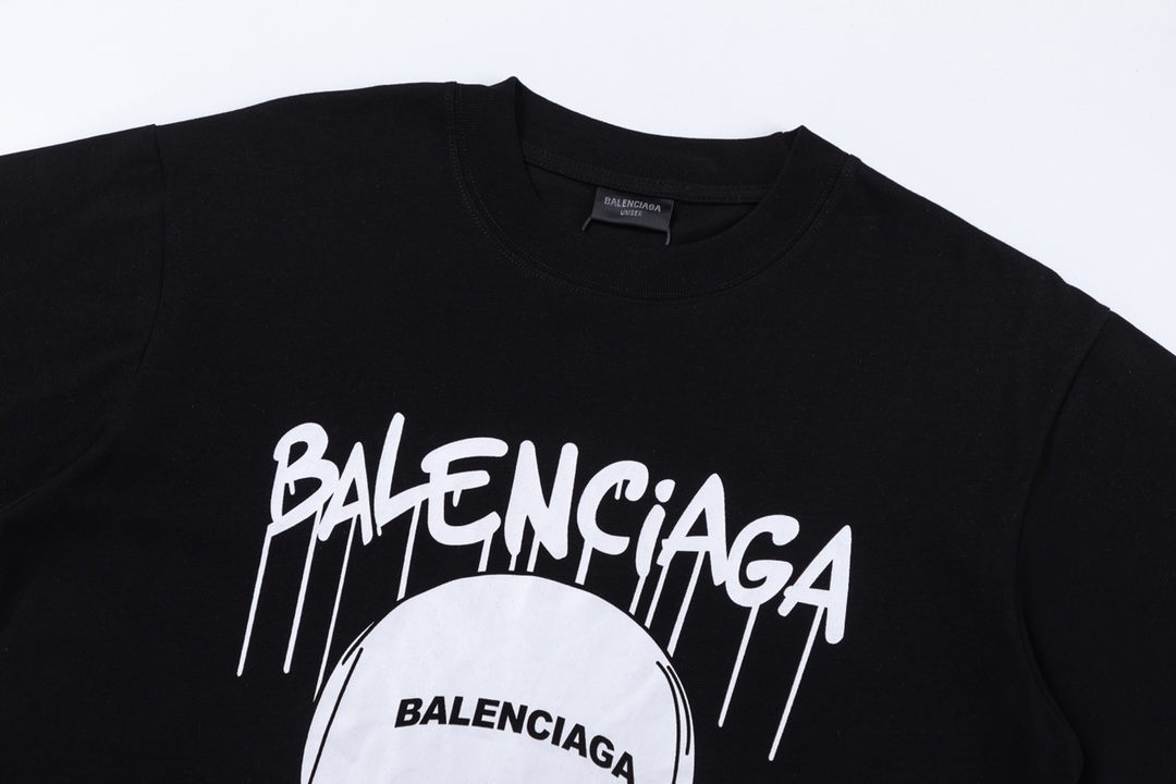 Replica Balenciaga spring/summer new b home graffiti letter cap print Tshirt