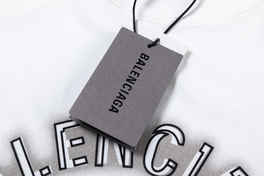 Replica Balenciaga BLCG double B letter print short sleeve T-shirt